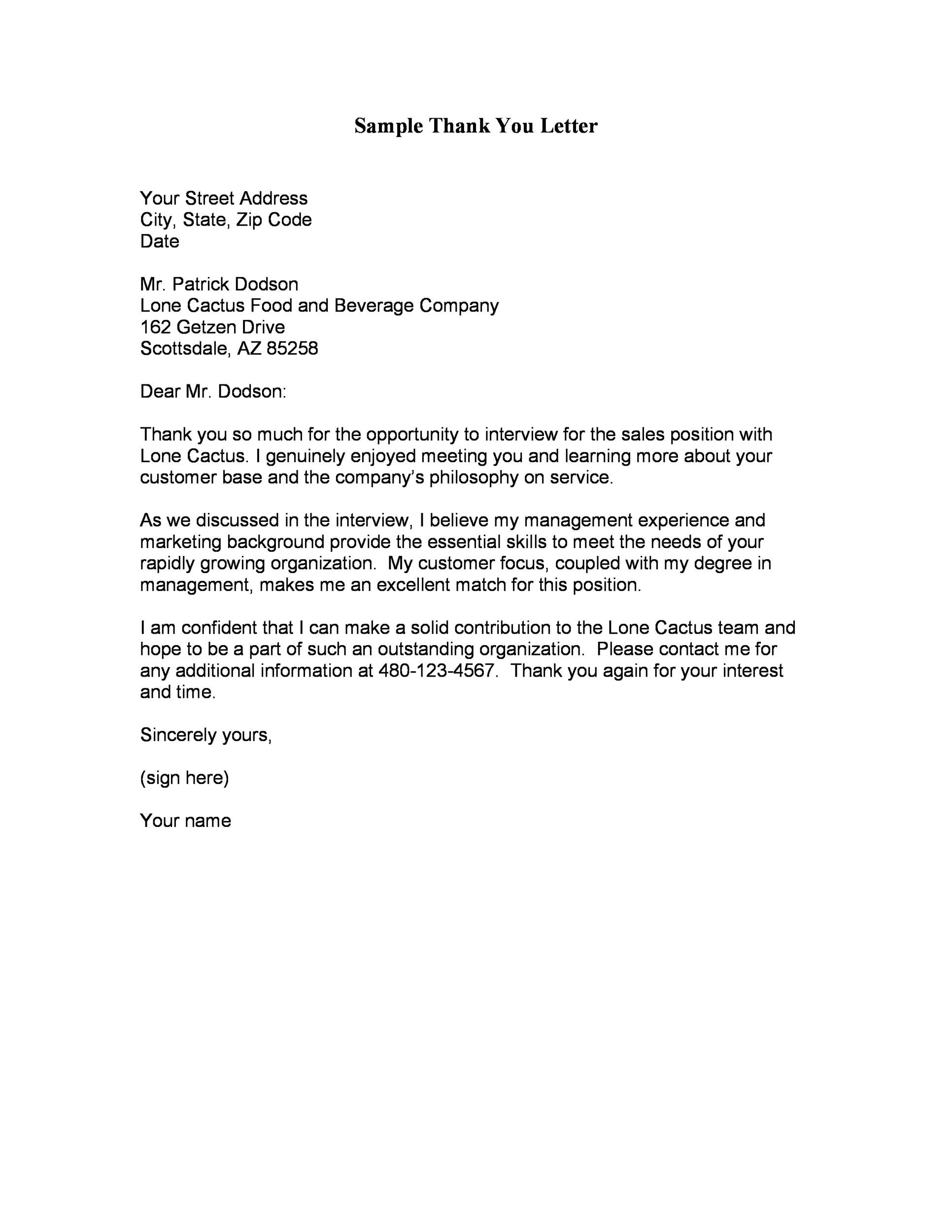 Thank You Letter To Organization from templatelab.com