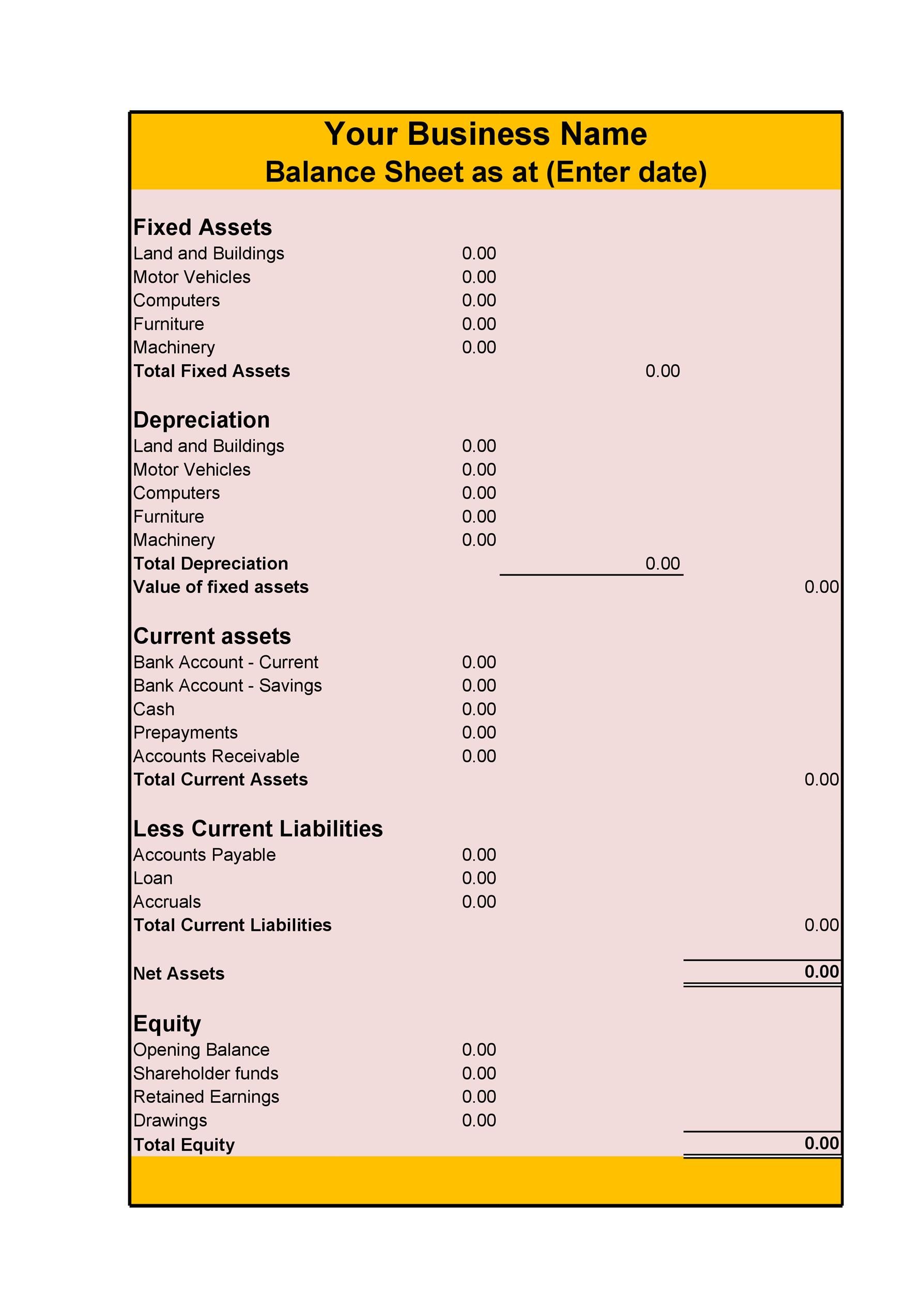 Balance Sheet Templates 15 Free Printable Docs Xlsx PDF Formats 