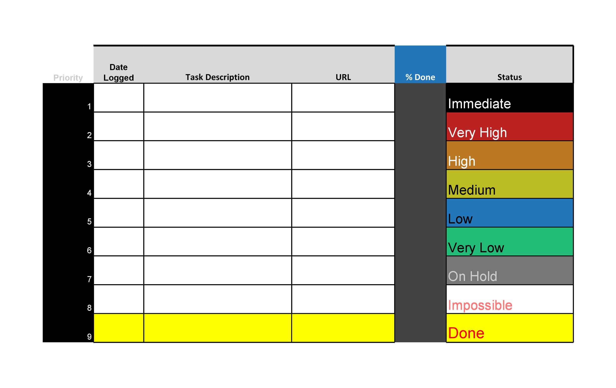 Work instruction template excel free