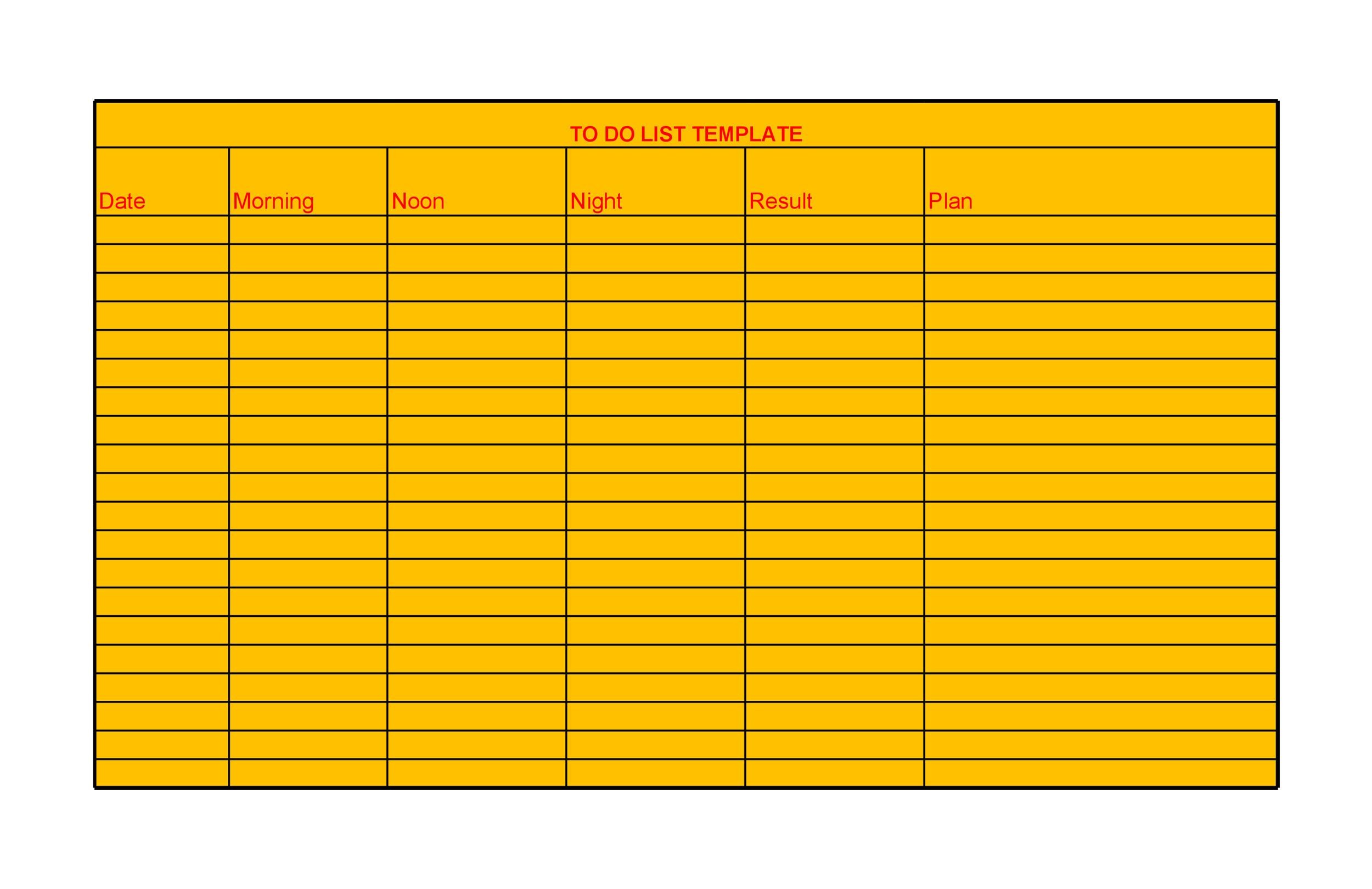 50 Printable To Do List Checklist Templates Excel Word Vrogue