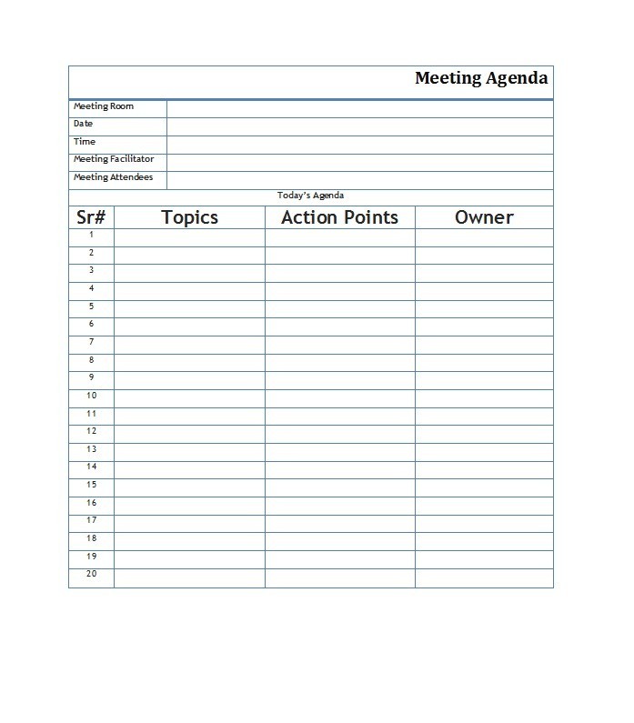 Free Meeting Agenda Template 45
