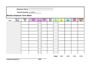 40 Free Timesheet Templates in Excel ᐅ TemplateLab