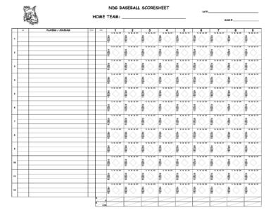 30+ Printable Baseball Scoresheet / Scorecard Templates ᐅ TemplateLab