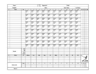 30+ Printable Baseball Scoresheet / Scorecard Templates ᐅ TemplateLab