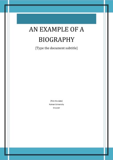45 Biography Templates & Examples (Personal, Professional)