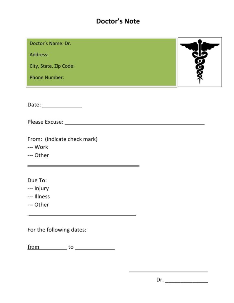 36 Free Doctor Note Templates for Work or School 36 Free Doctor Note Templates for Work or School