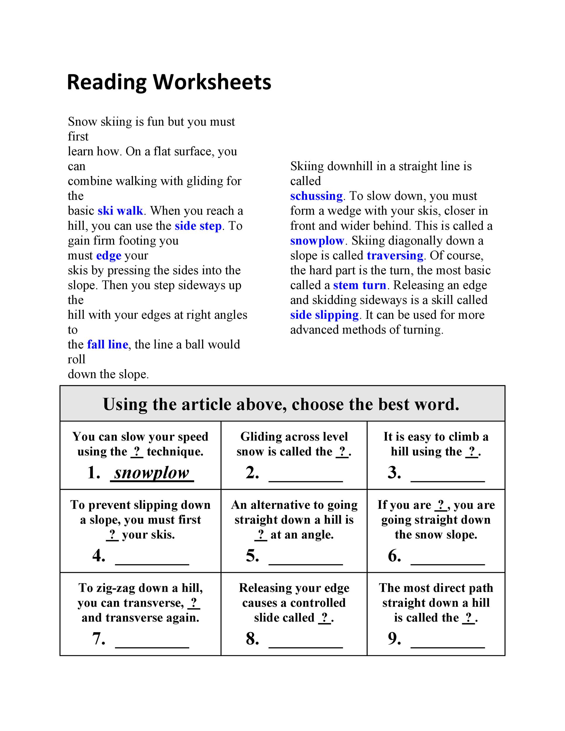 27 Book Report Templates & Reading Worksheets
