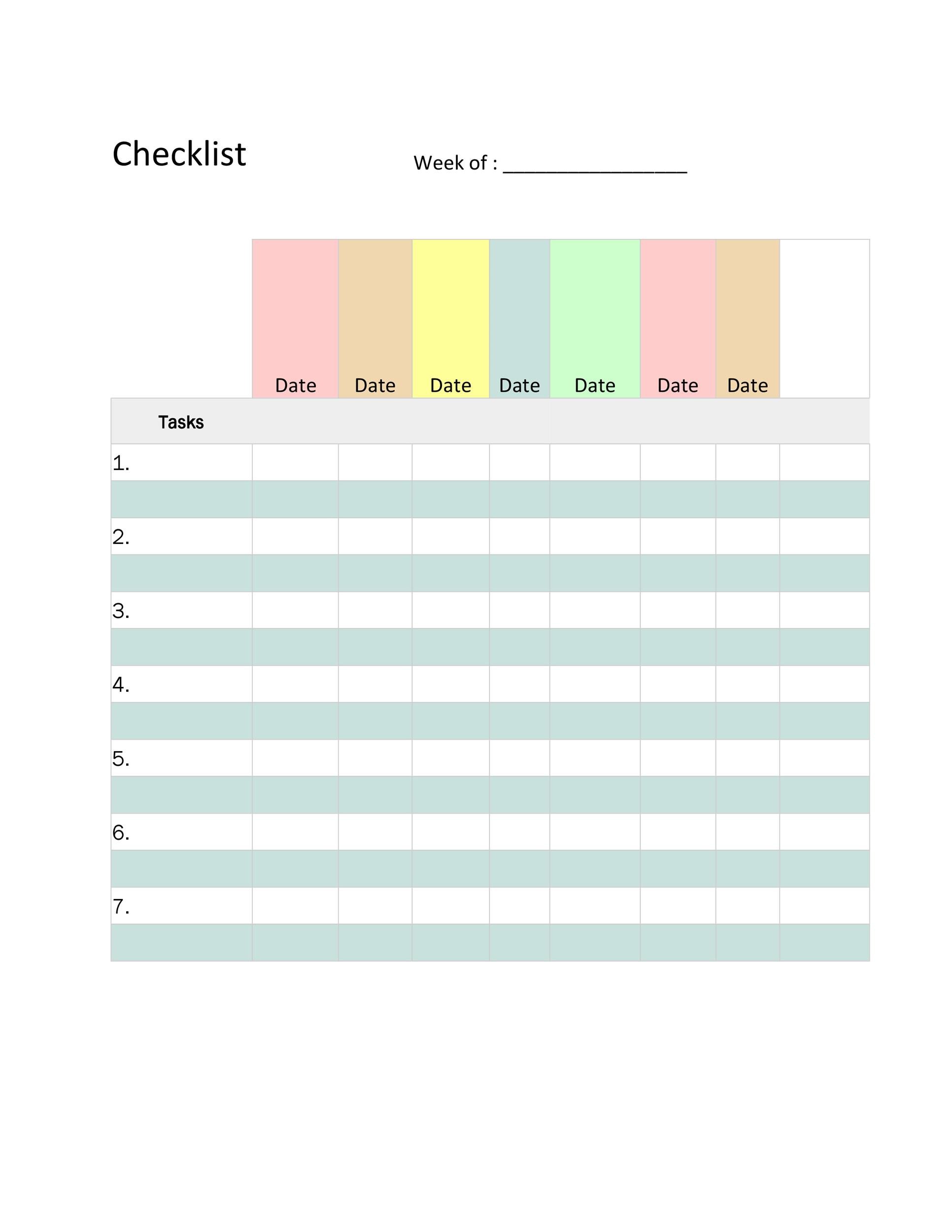 47 Printable To Do List & Checklist Templates (Excel, Word, PDF)
