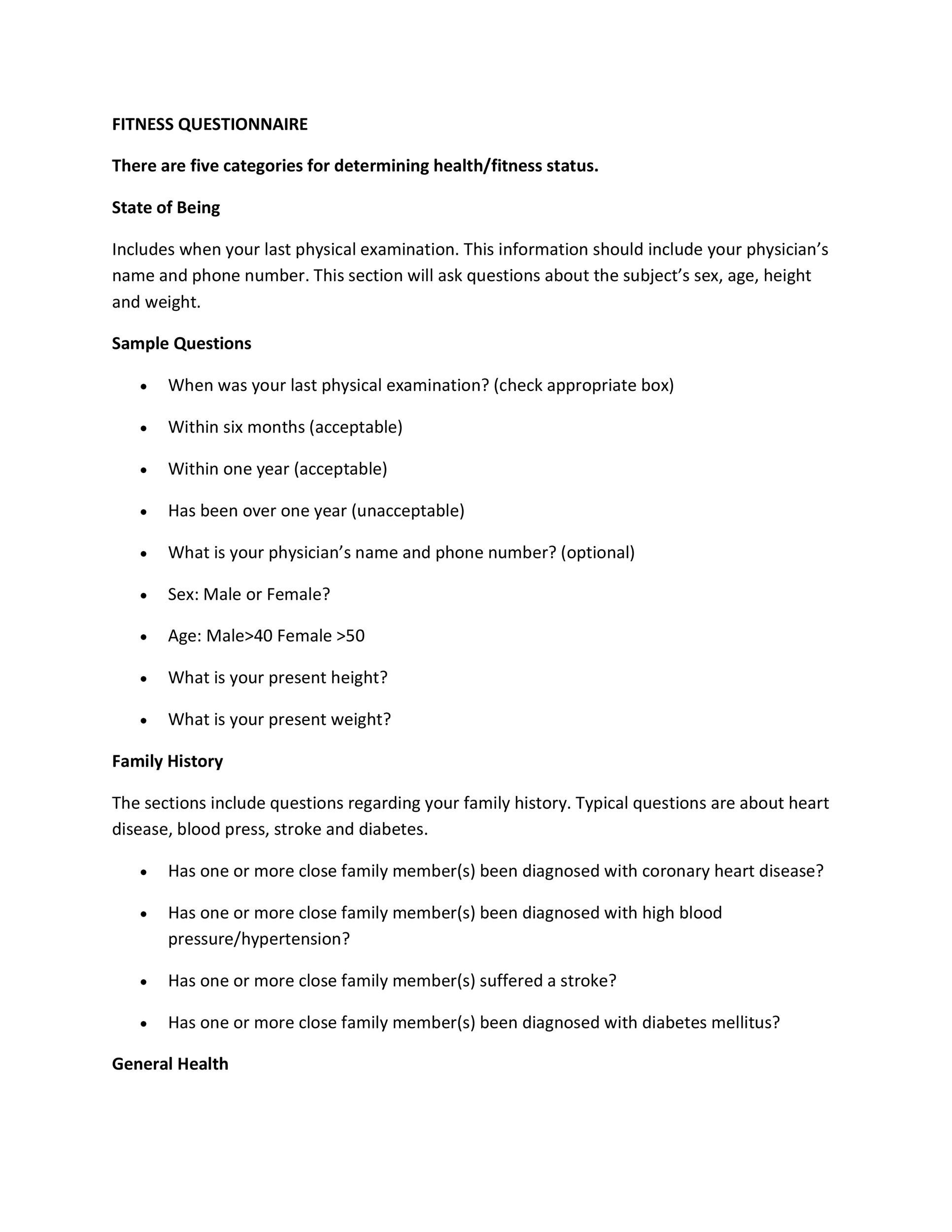 30 Questionnaire Templates Word Template Lab 7864