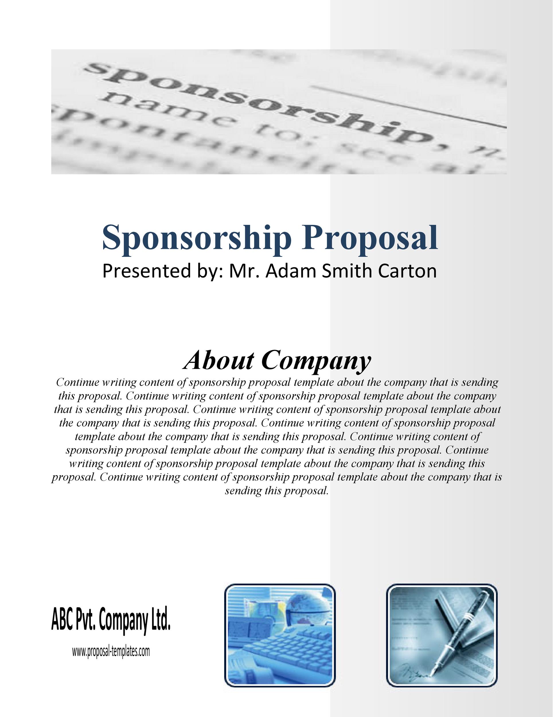 Free Sponsorship Letter Template 39
