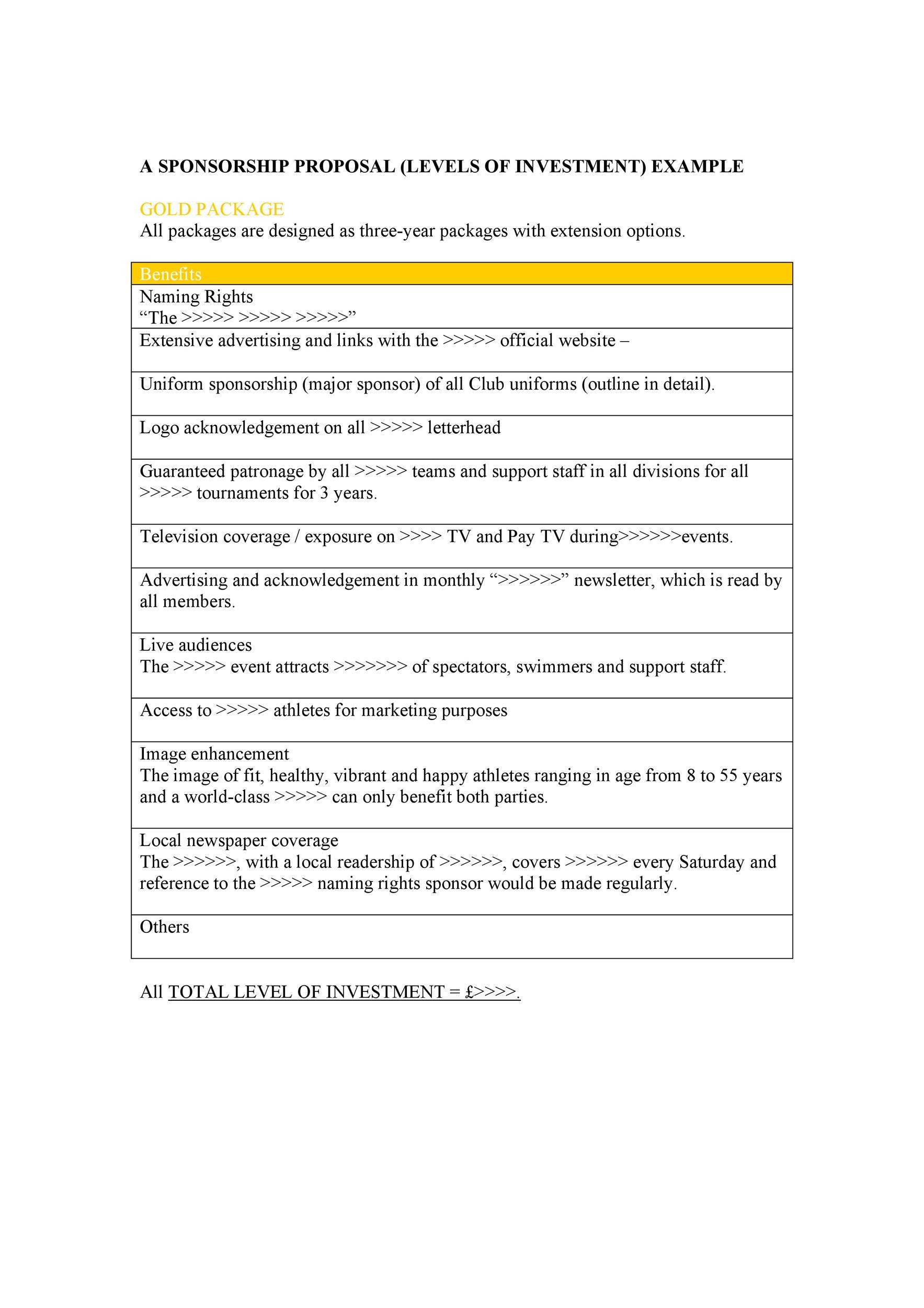 Athletic Sponsorship Proposal Template from templatelab.com