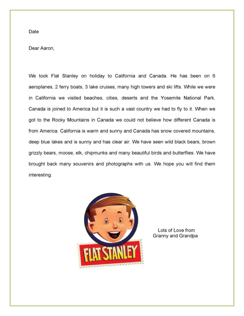 Flat Stanley Letter Template