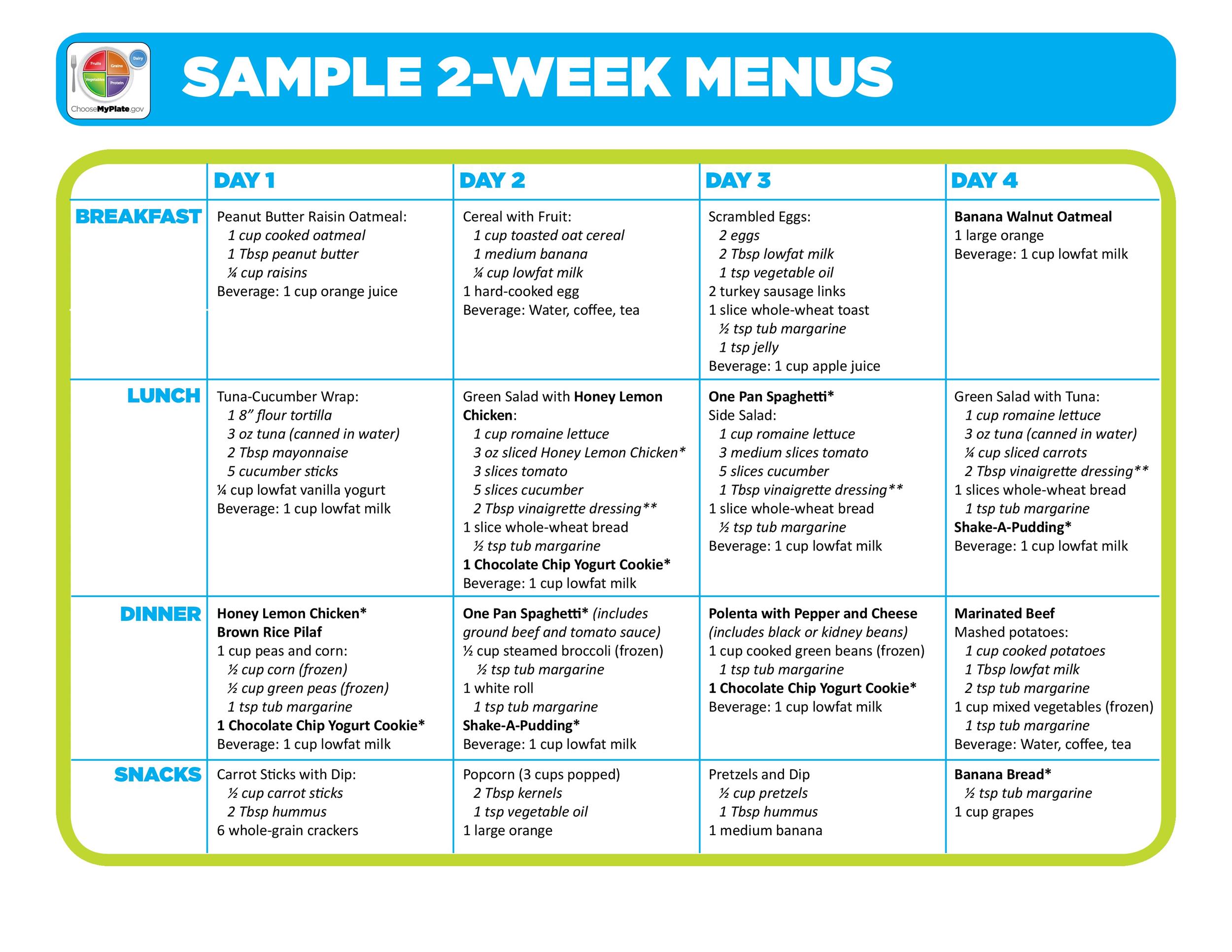 Free Meal Plan Template 16