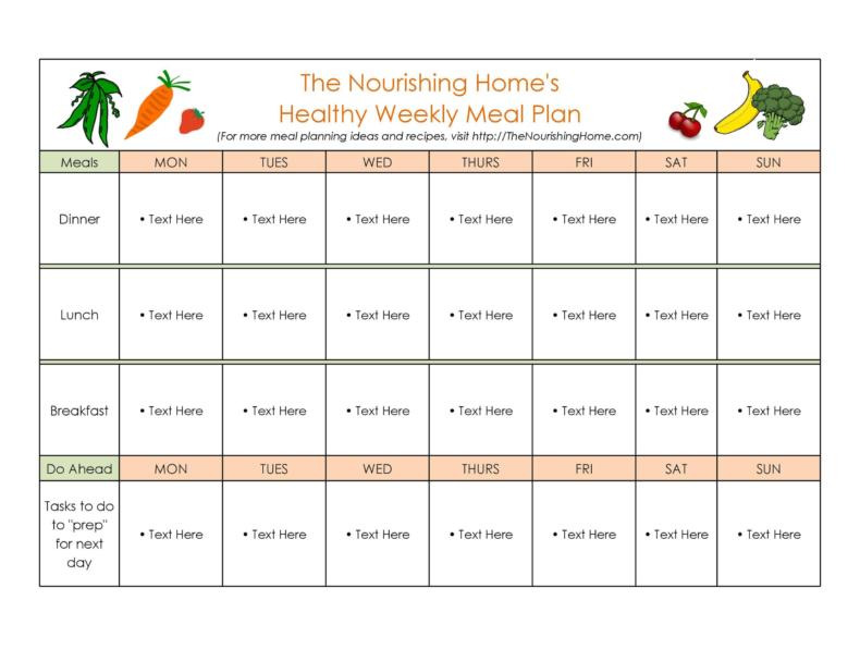 Meal Planning Template