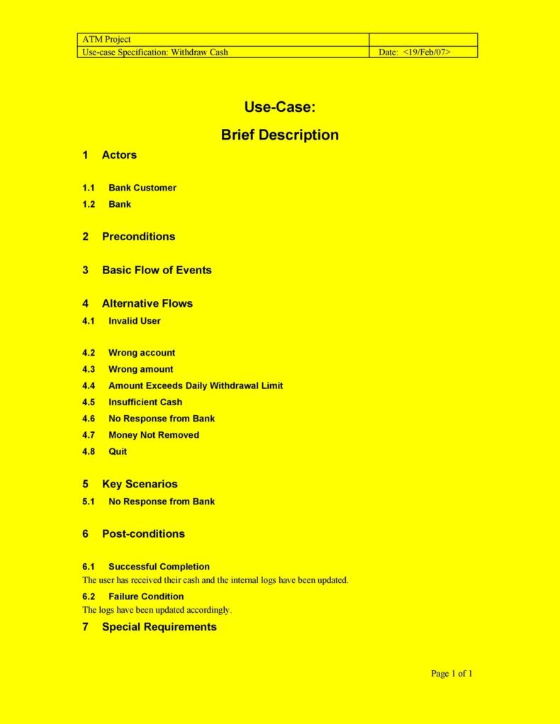 40 Use Case Templates & Examples (Word, PDF) ᐅ TemplateLab