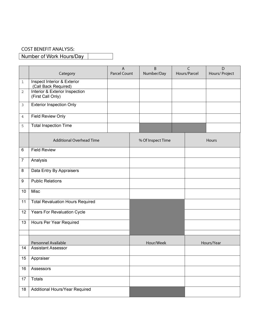 Free Cost Benefit Analysis Template 20