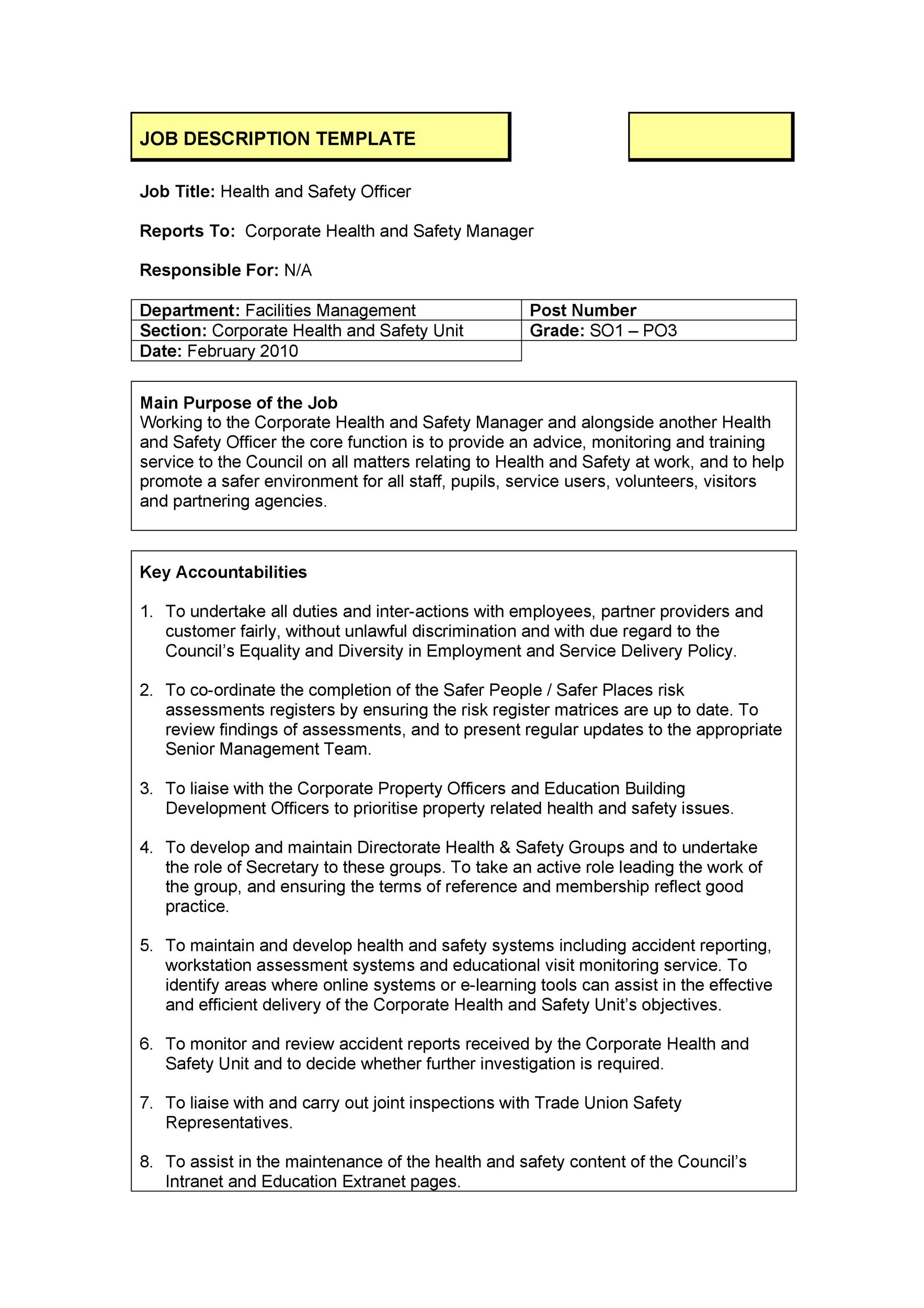 job description template medical office