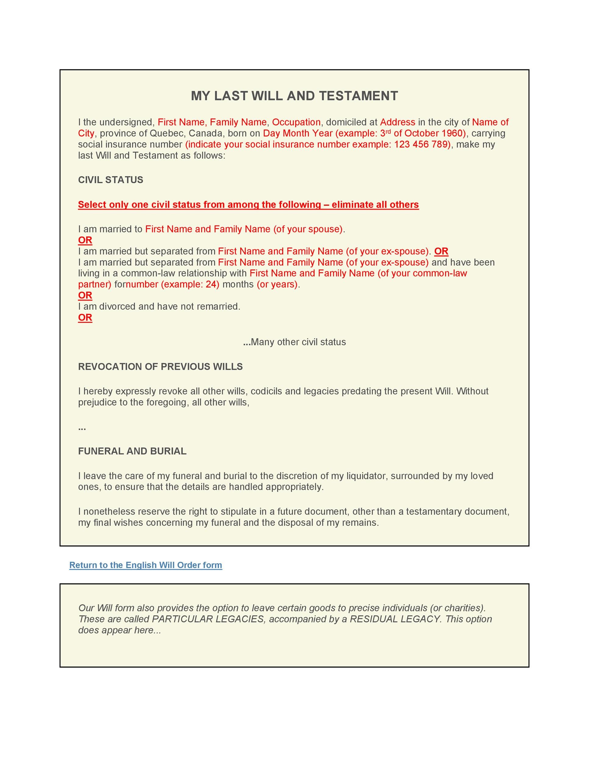 39 Last Will And Testament Forms Templates á… Templatelab