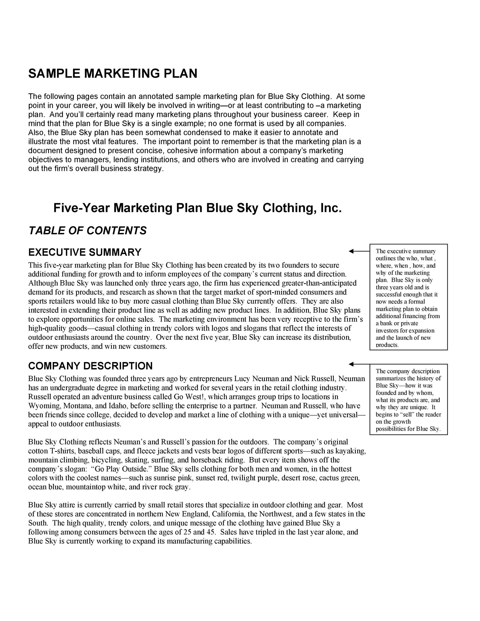 marketing plan assignment sample pdf