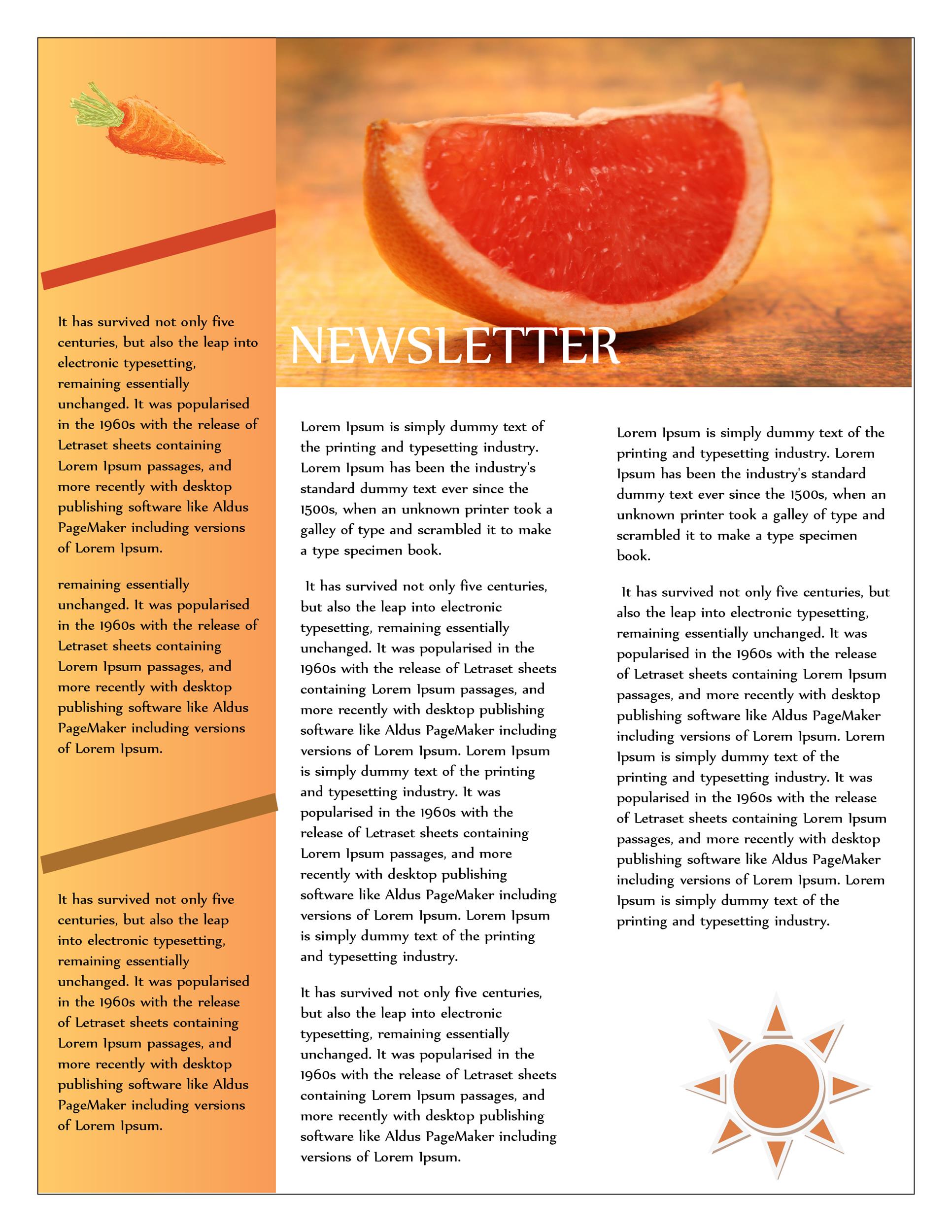 Free Newsletter Template 09