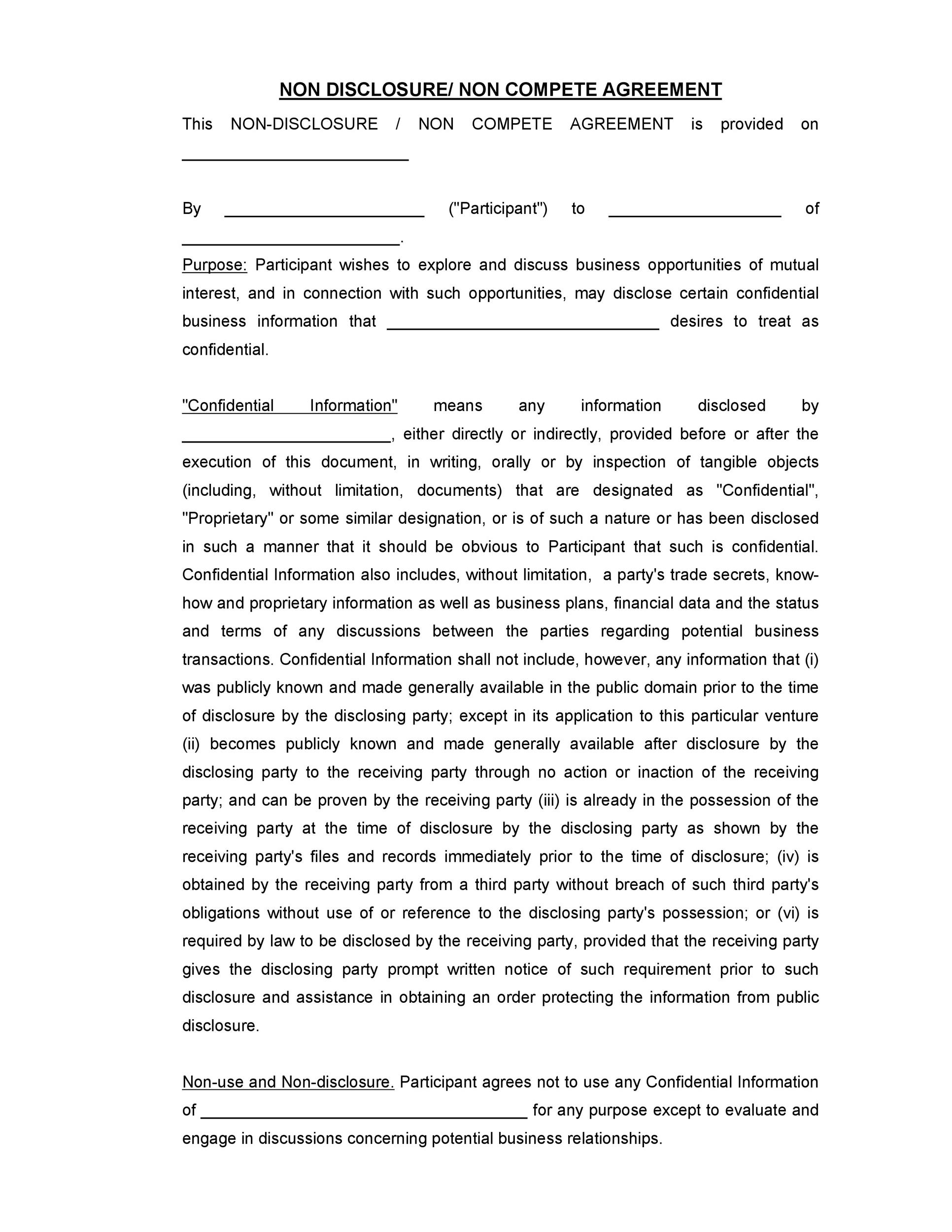 Free Non Disclosure Agreement Template 07