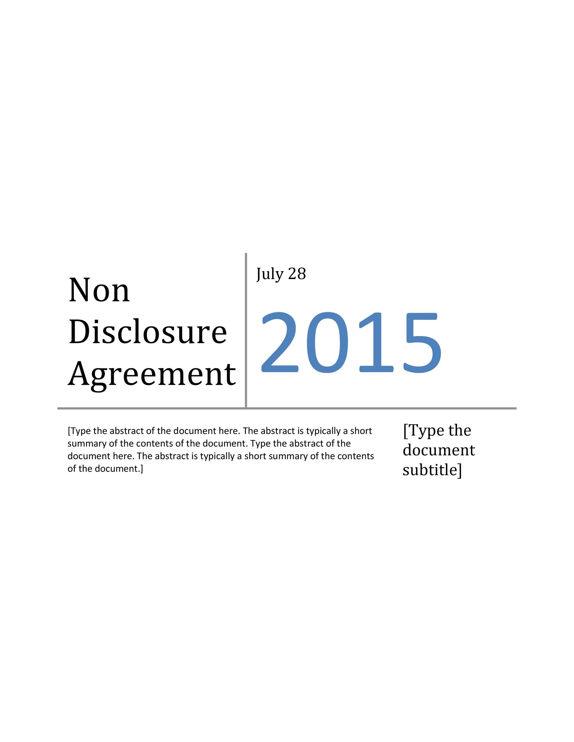 Free Non Disclosure Agreement Template 21