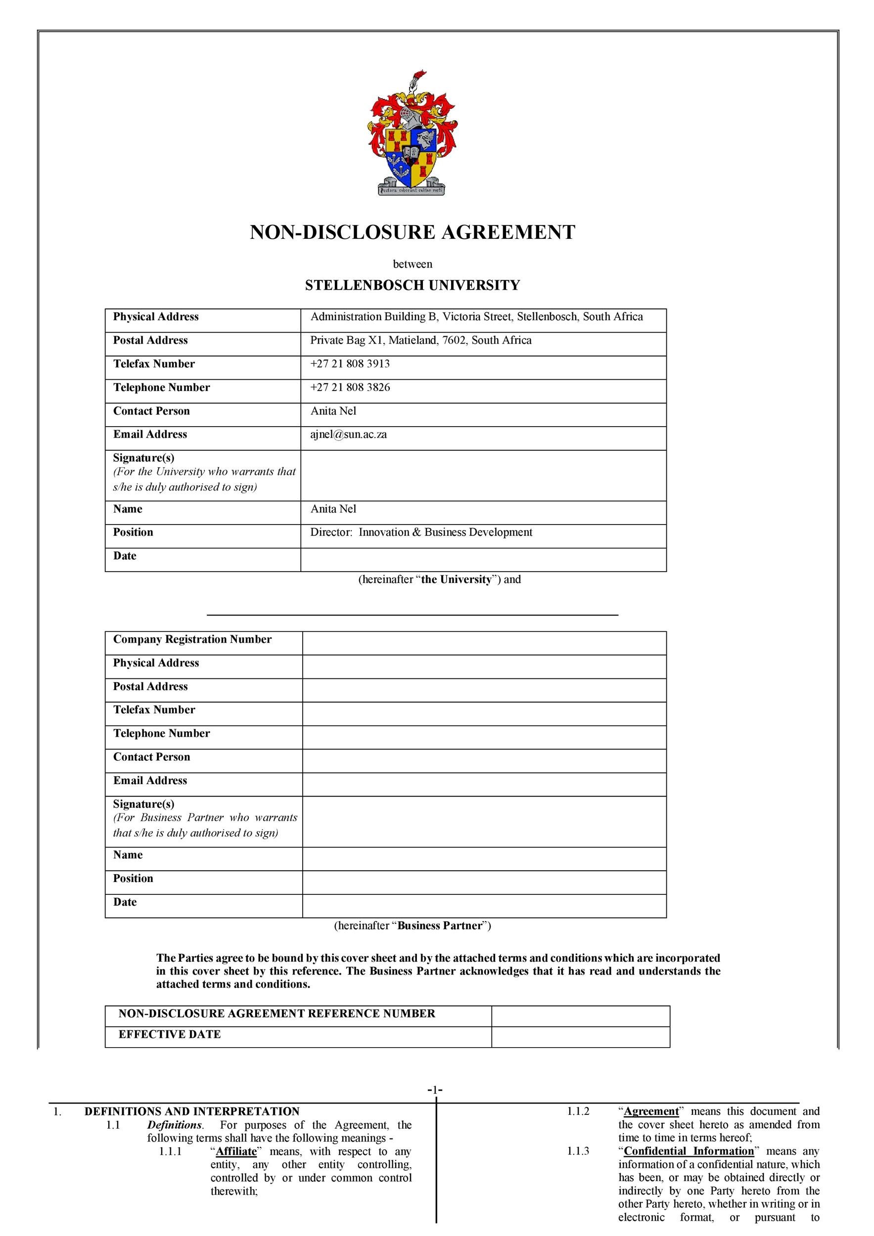 Free Non Disclosure Agreement Template 28