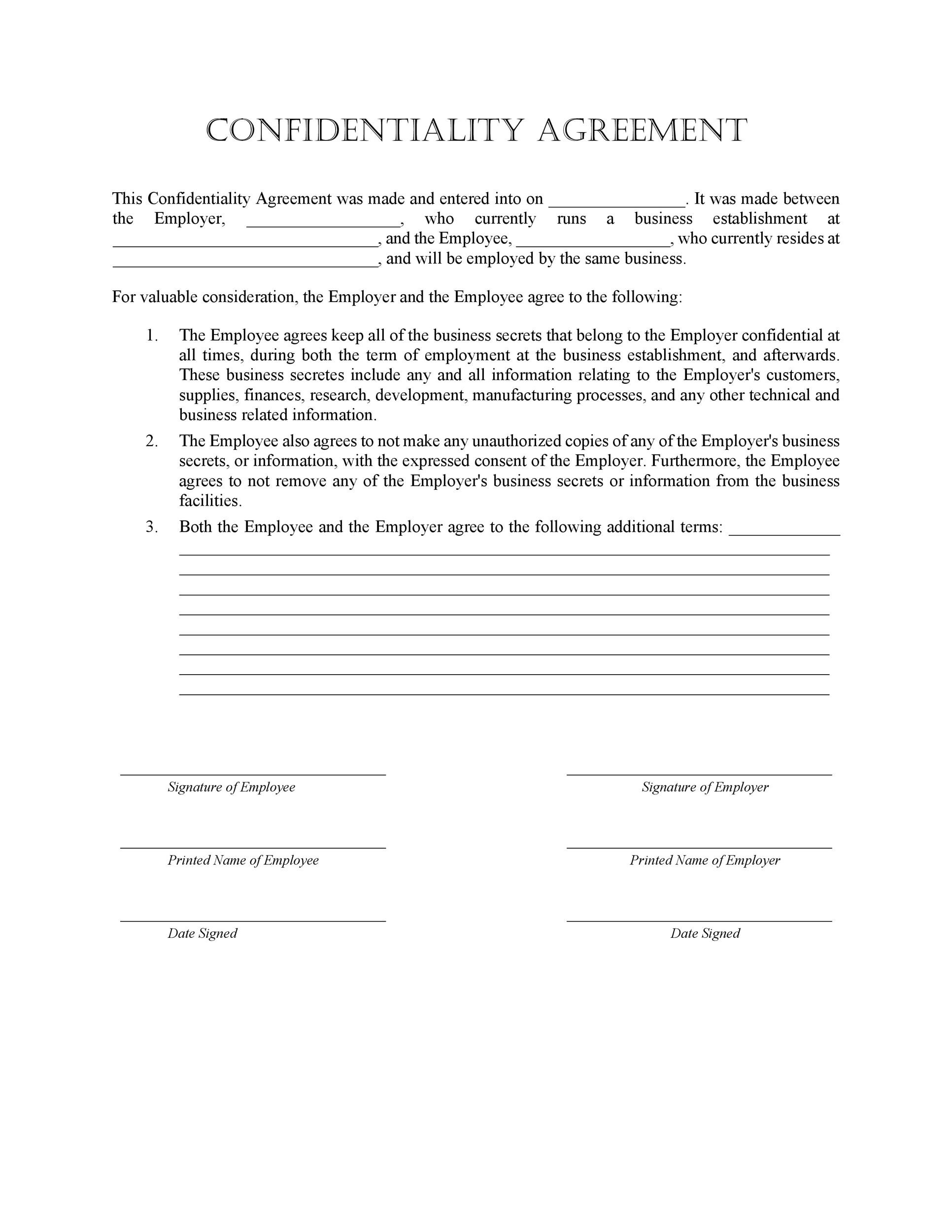 40 Non Disclosure Agreement Templates, Samples & Forms ᐅ TemplateLab