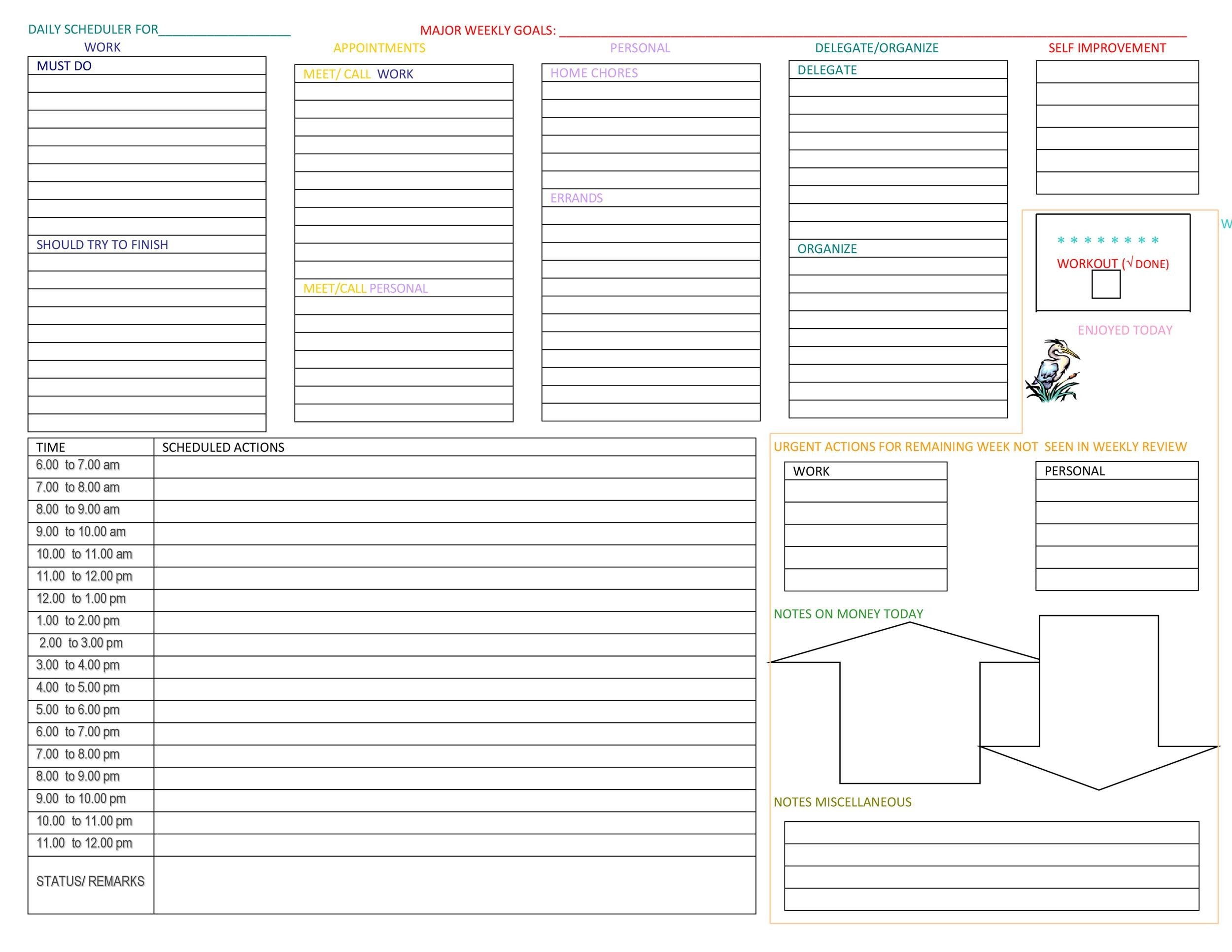 work task planner