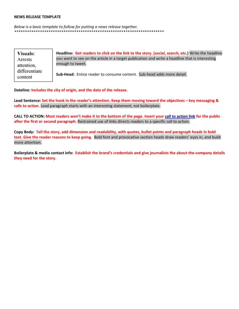 46 Press Release Format Templates Examples Samples бђ Templatelab