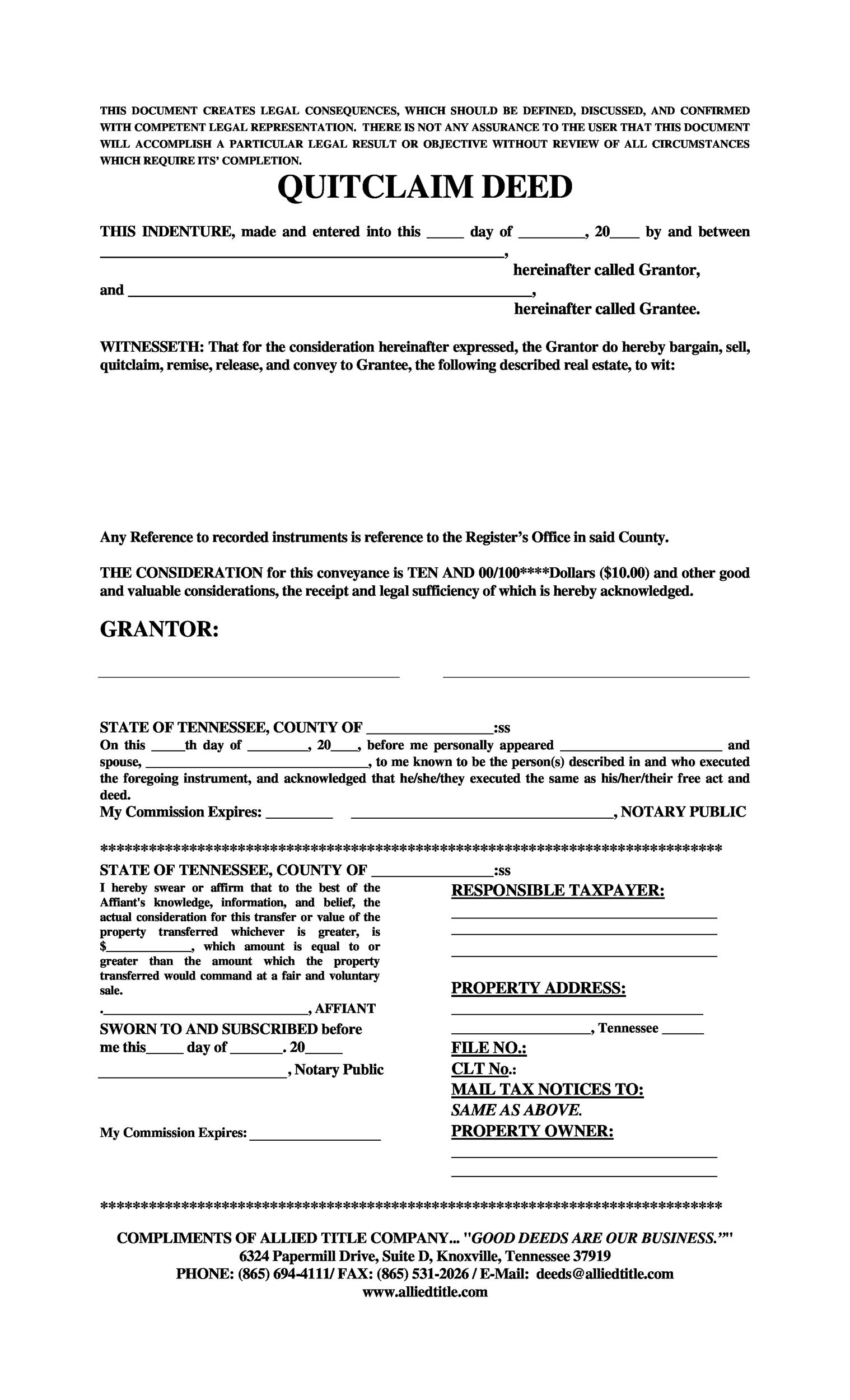 quit claim deed form florida pdf