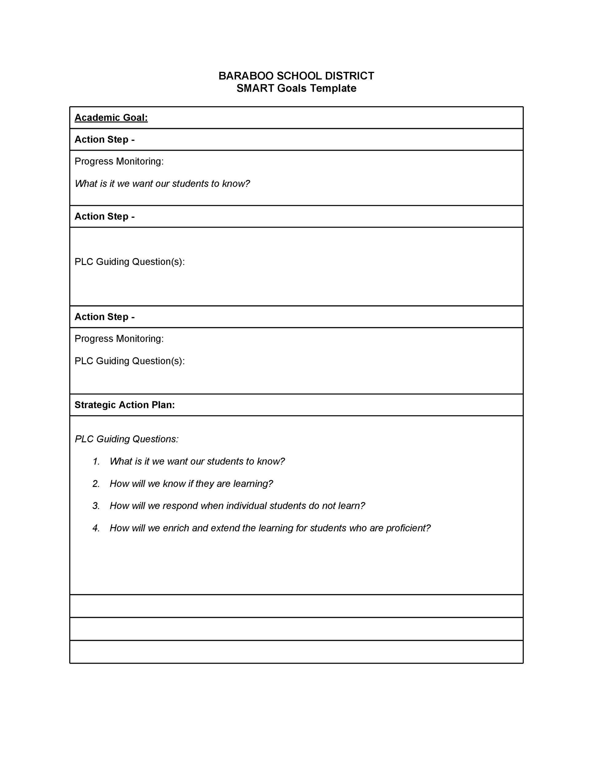 48 SMART Goals Templates, Examples & Worksheets - Template Lab