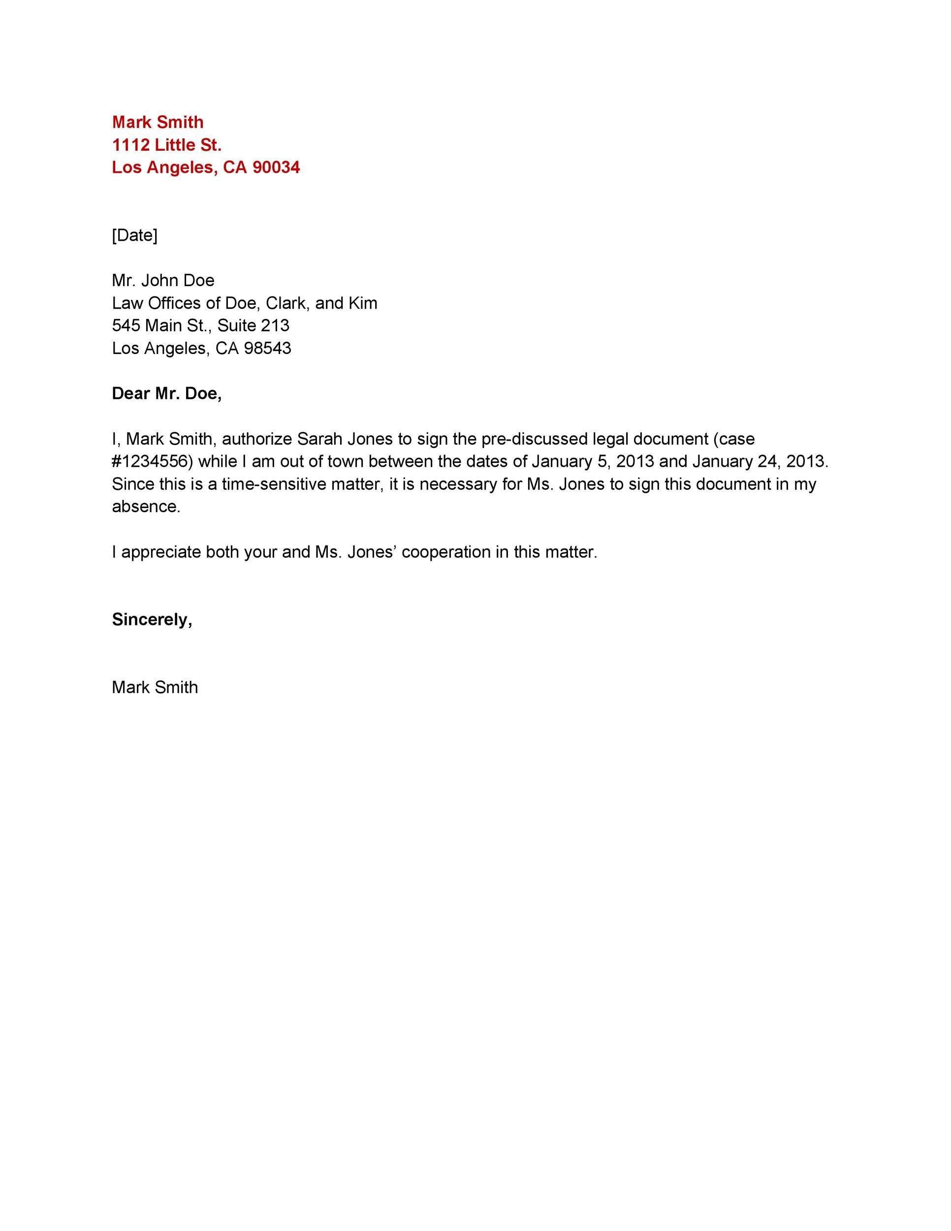 Template Authorization Letter - template