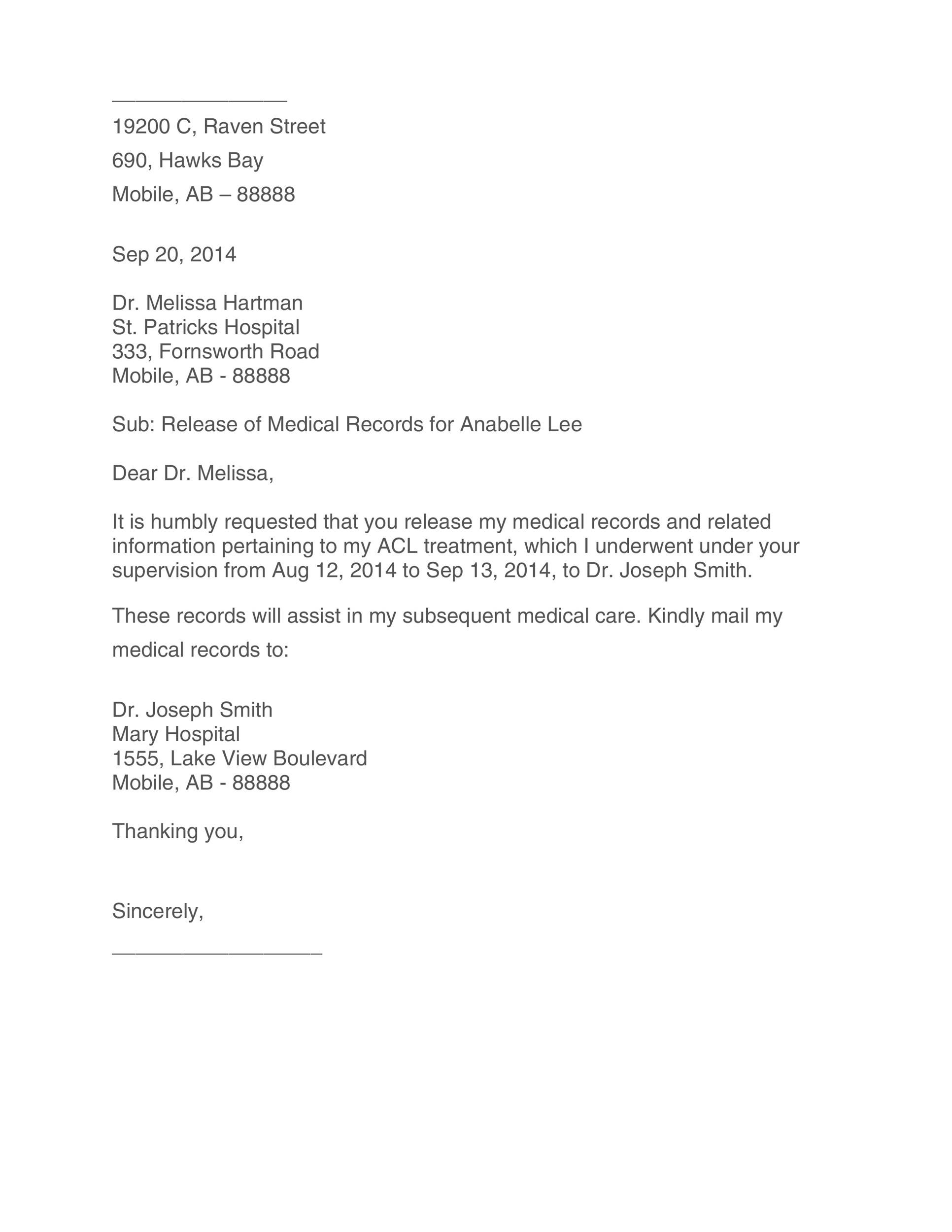 Authorization For Medical Treatment Letter from templatelab.com