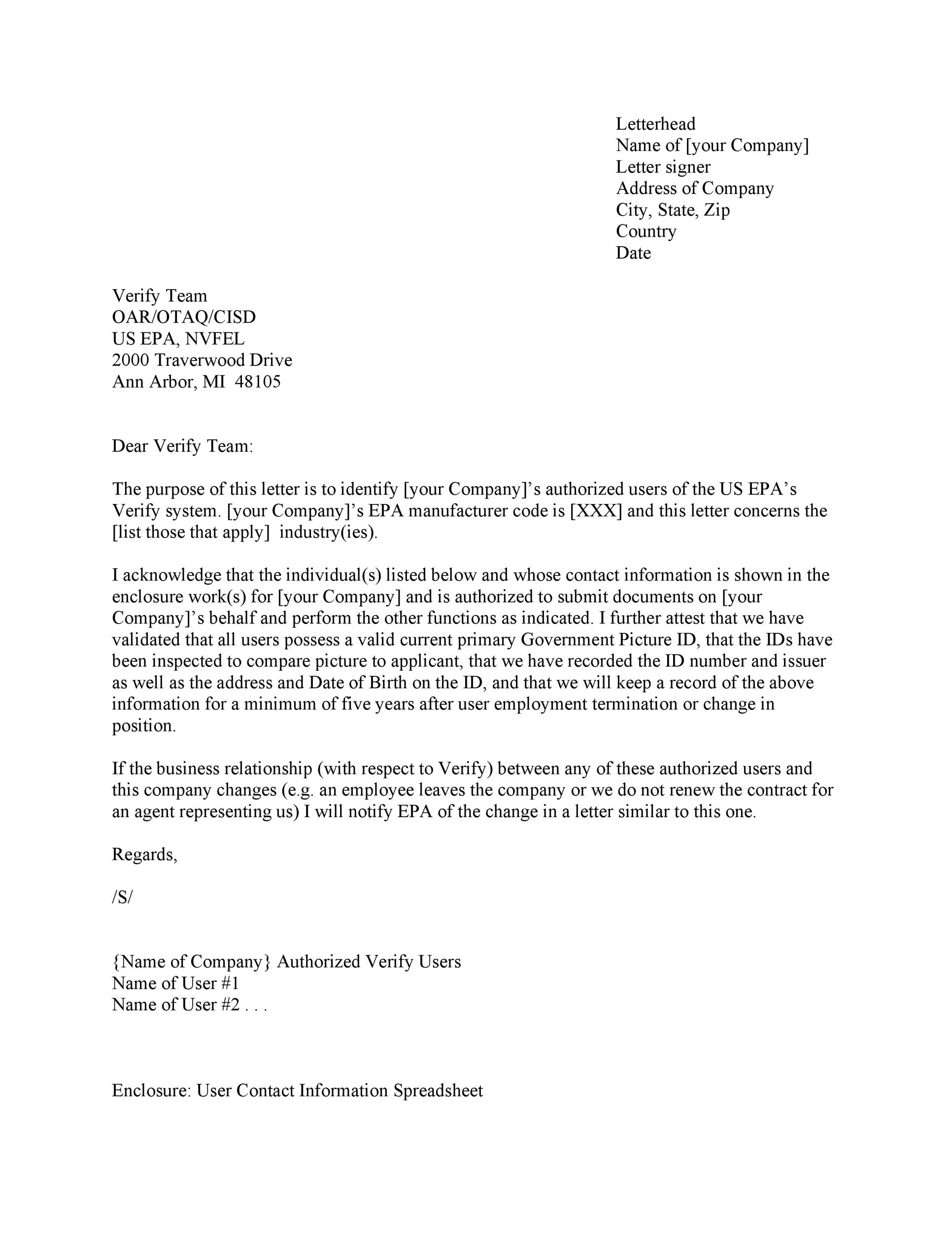 Letter Of Authorization To Represent A Company Database | Letter Template Collection