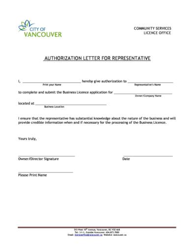 blogo printing authorization letter