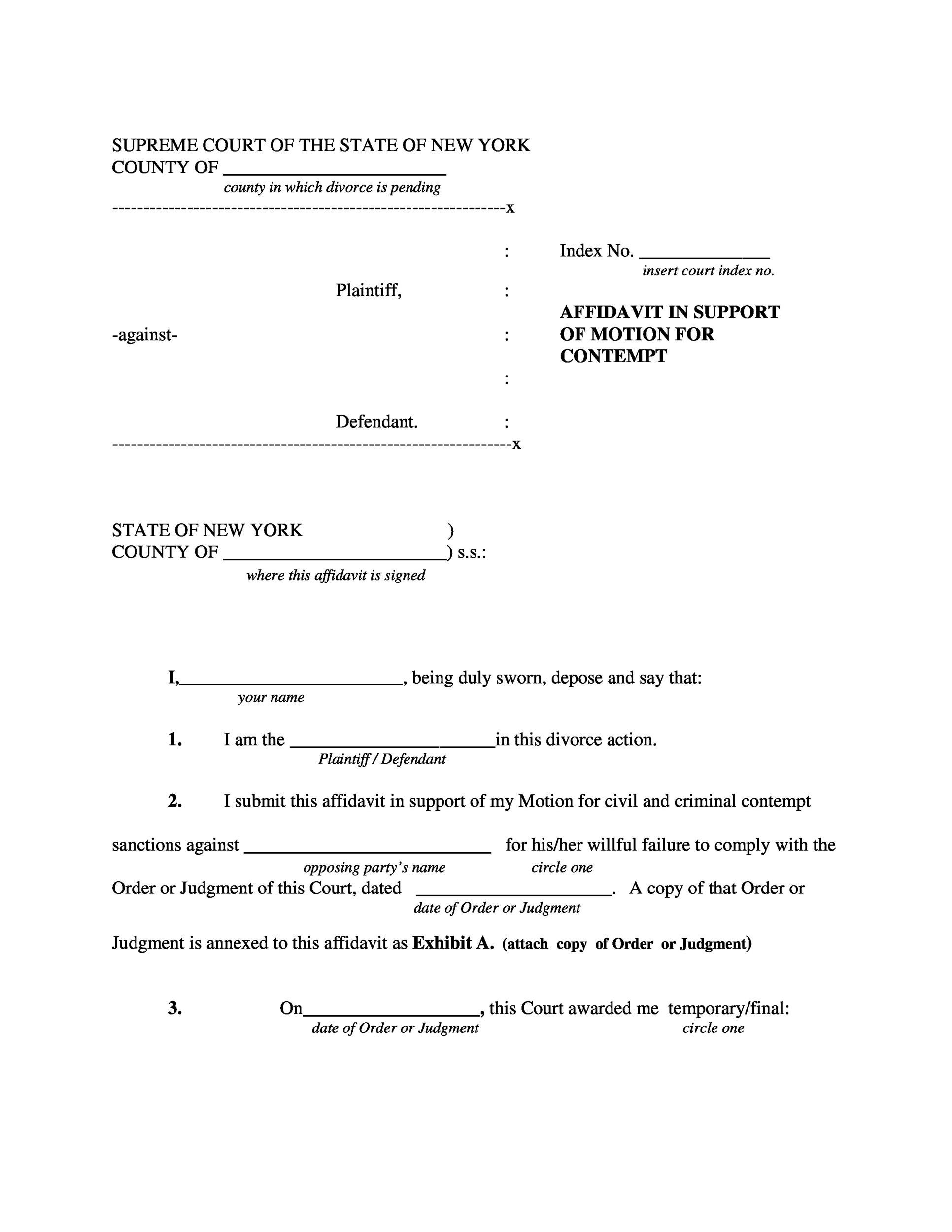 Free Divorce Papers Template 09