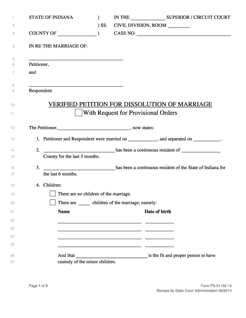 40 free divorce papers printable templatelab