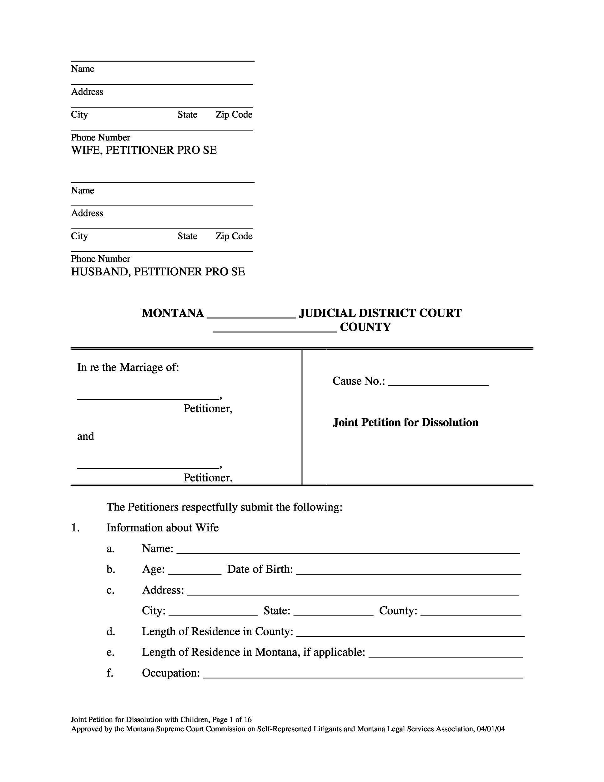 divorce papers online