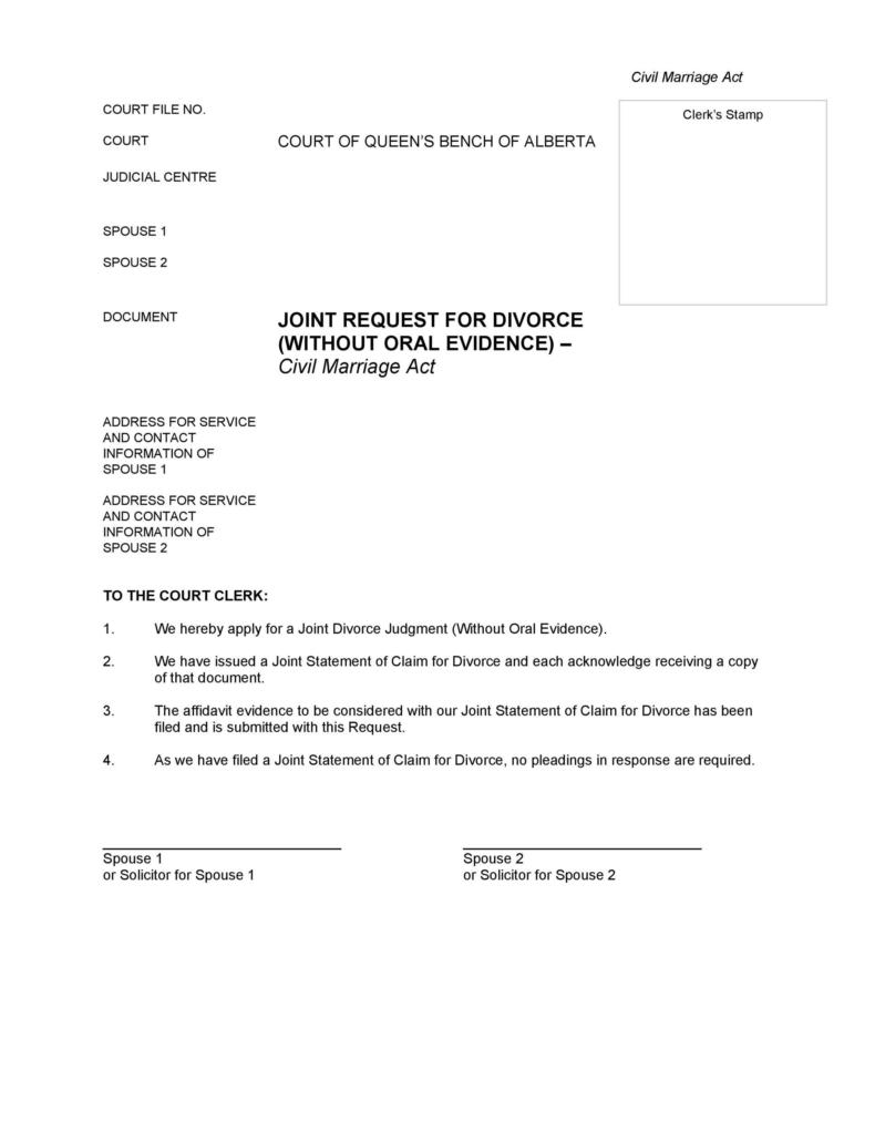 40 free divorce papers printable templatelab
