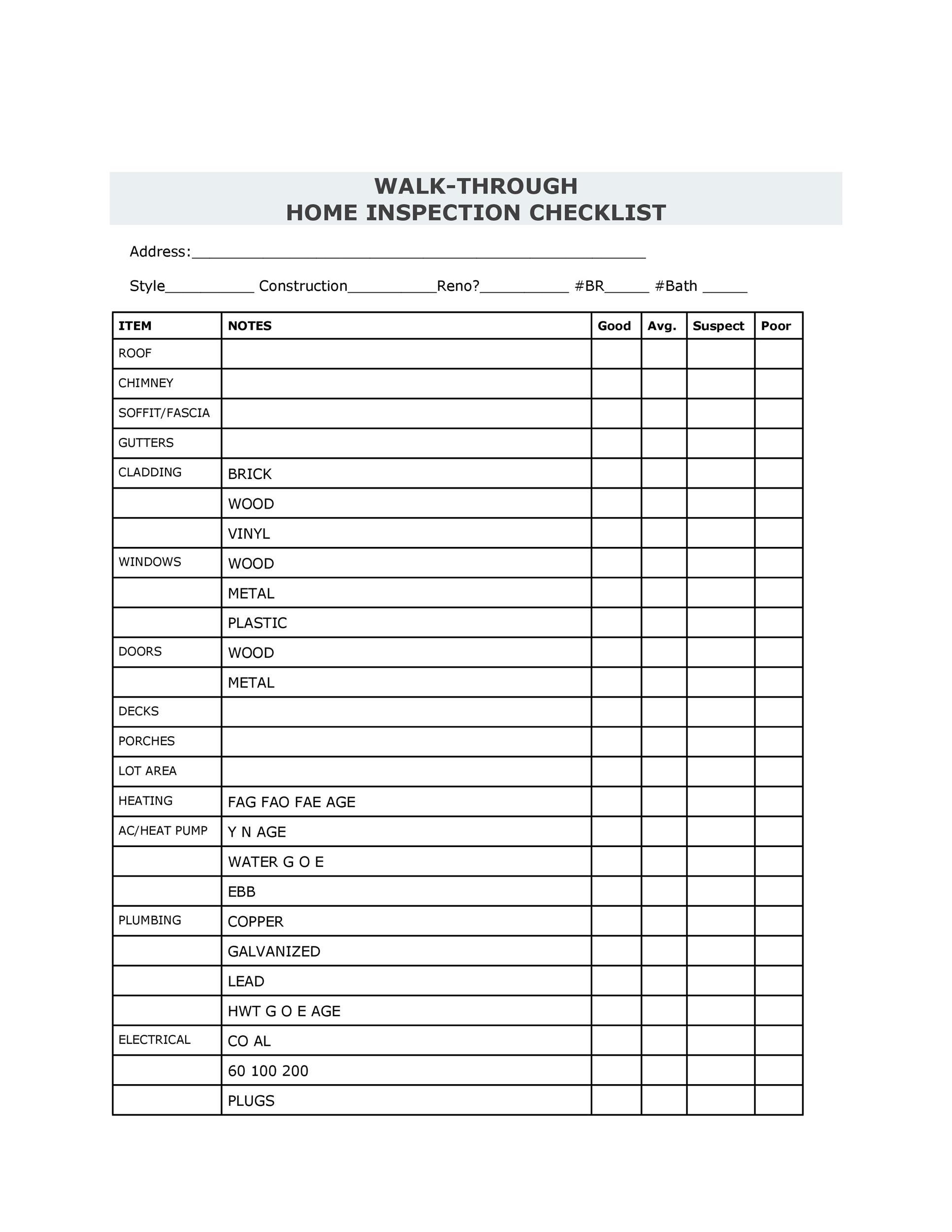 home inspection forms software free