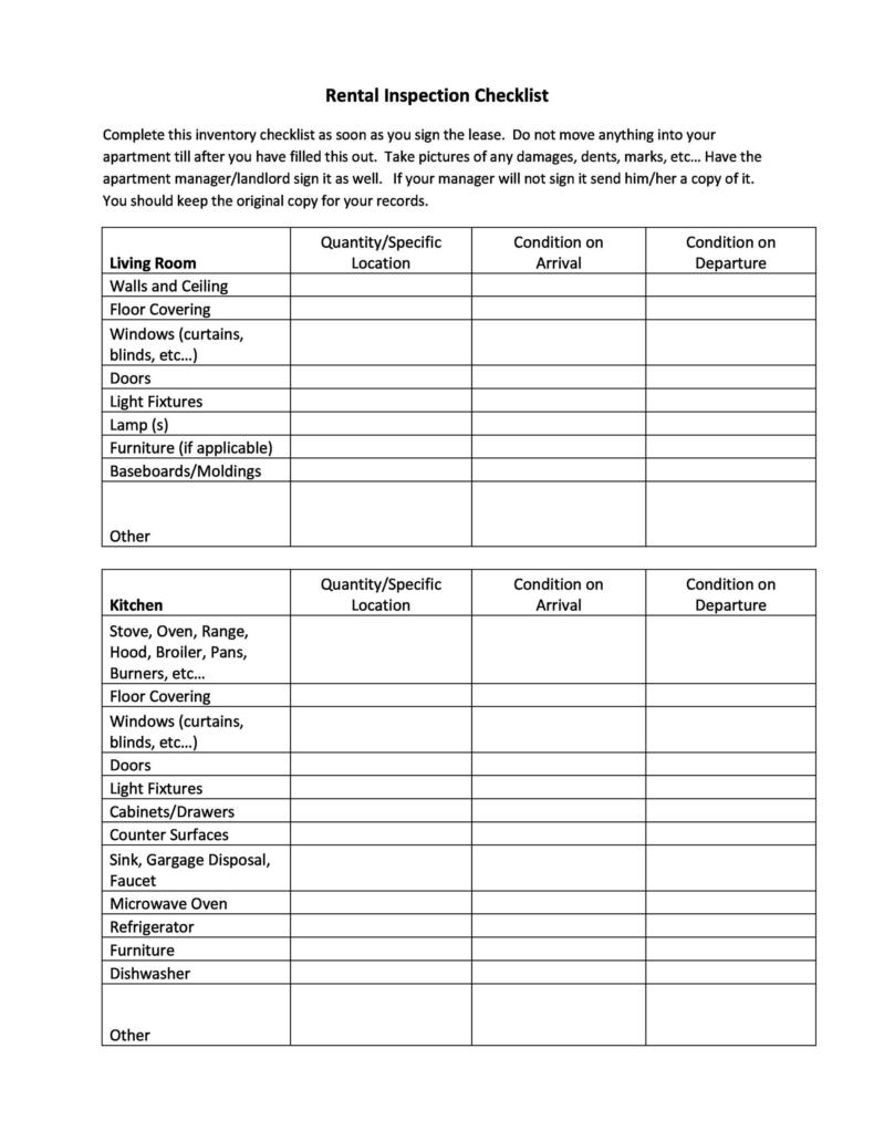 Free Printable Home Inspection Checklist For Buyers Pdf