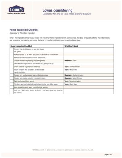 30+ Printable Home Inspection Checklists (Word, PDF, Excel)
