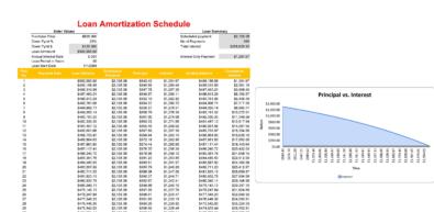 excel loan amortization schedule with variable extra payments