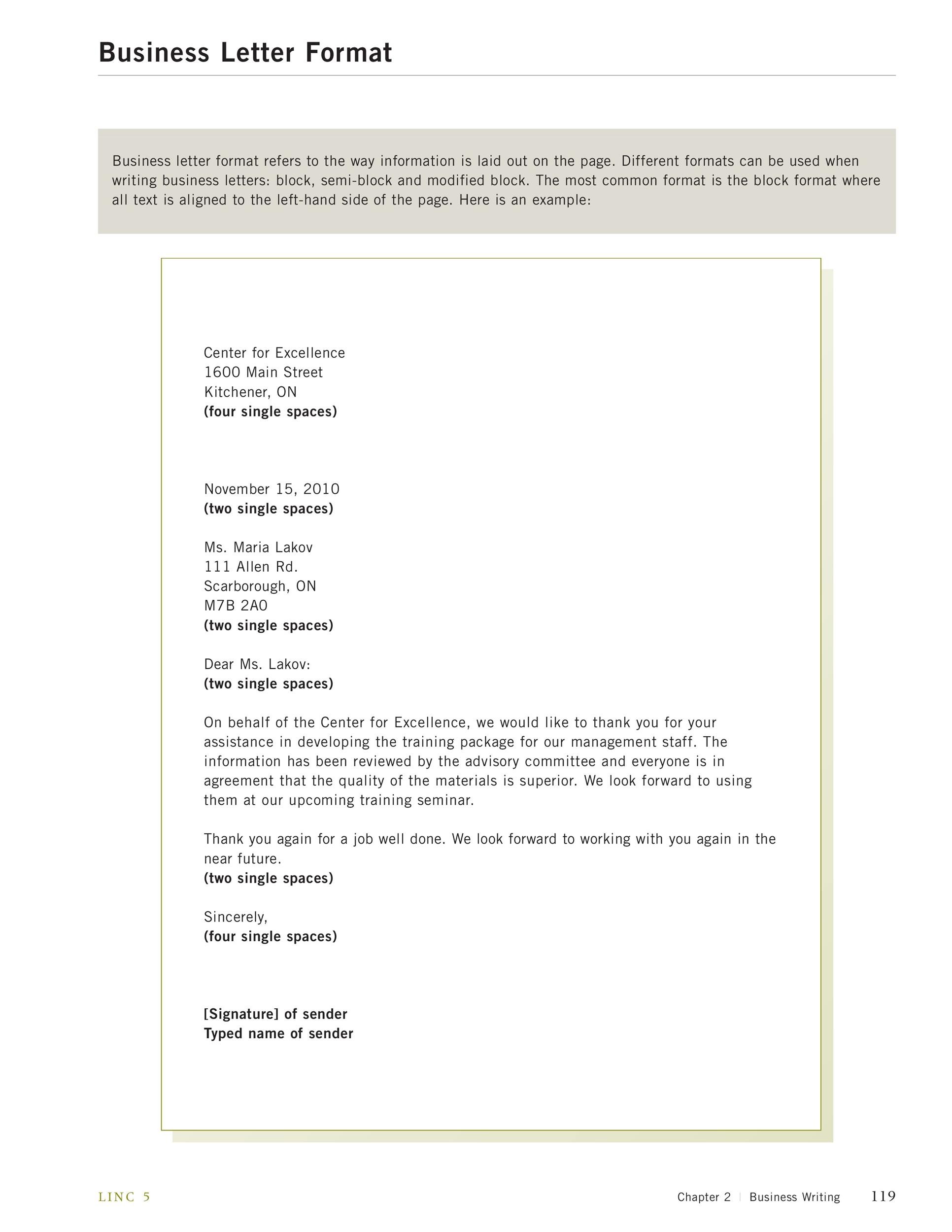 Example Of Correspondence Letter from templatelab.com