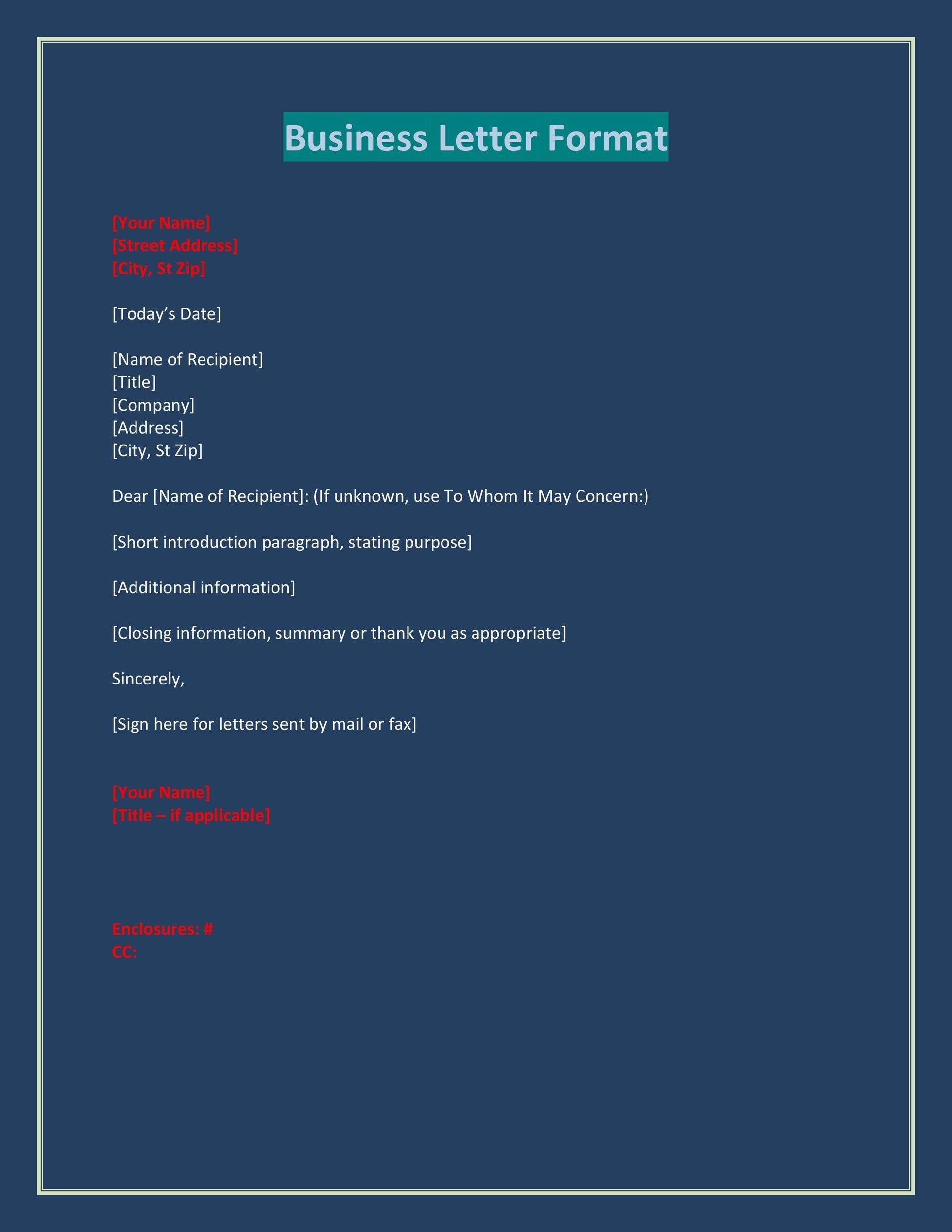 Free Formal Business Letter 32