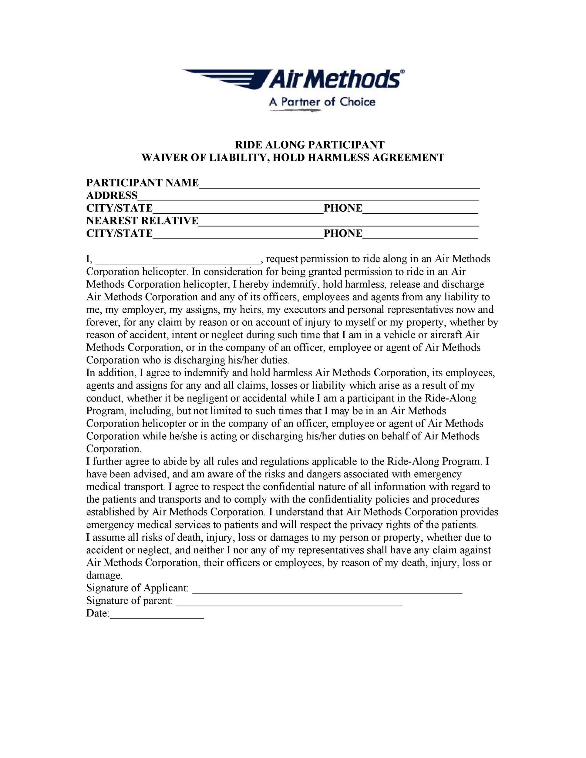 Free Hold Harmless Agreement Template 28