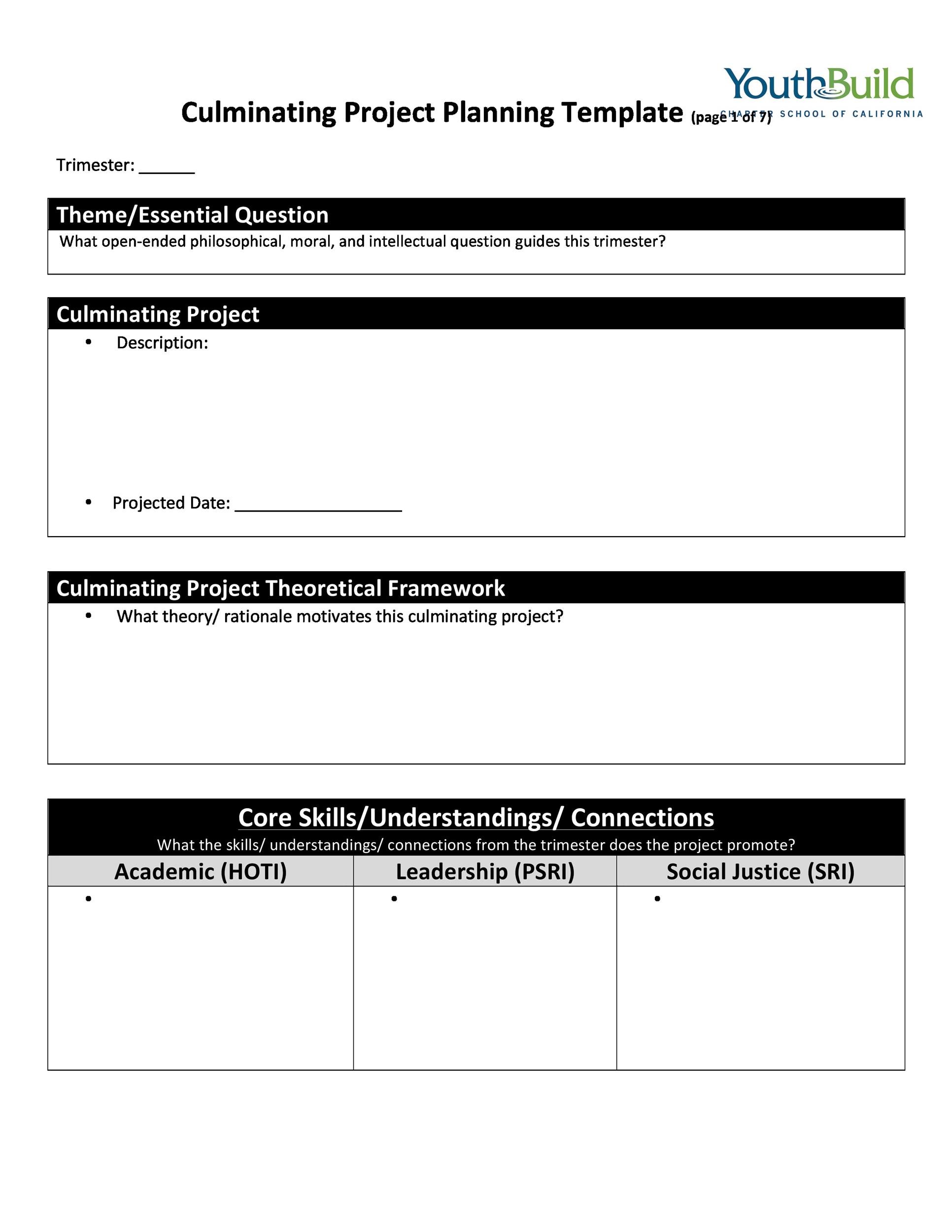 Free project planning template 03
