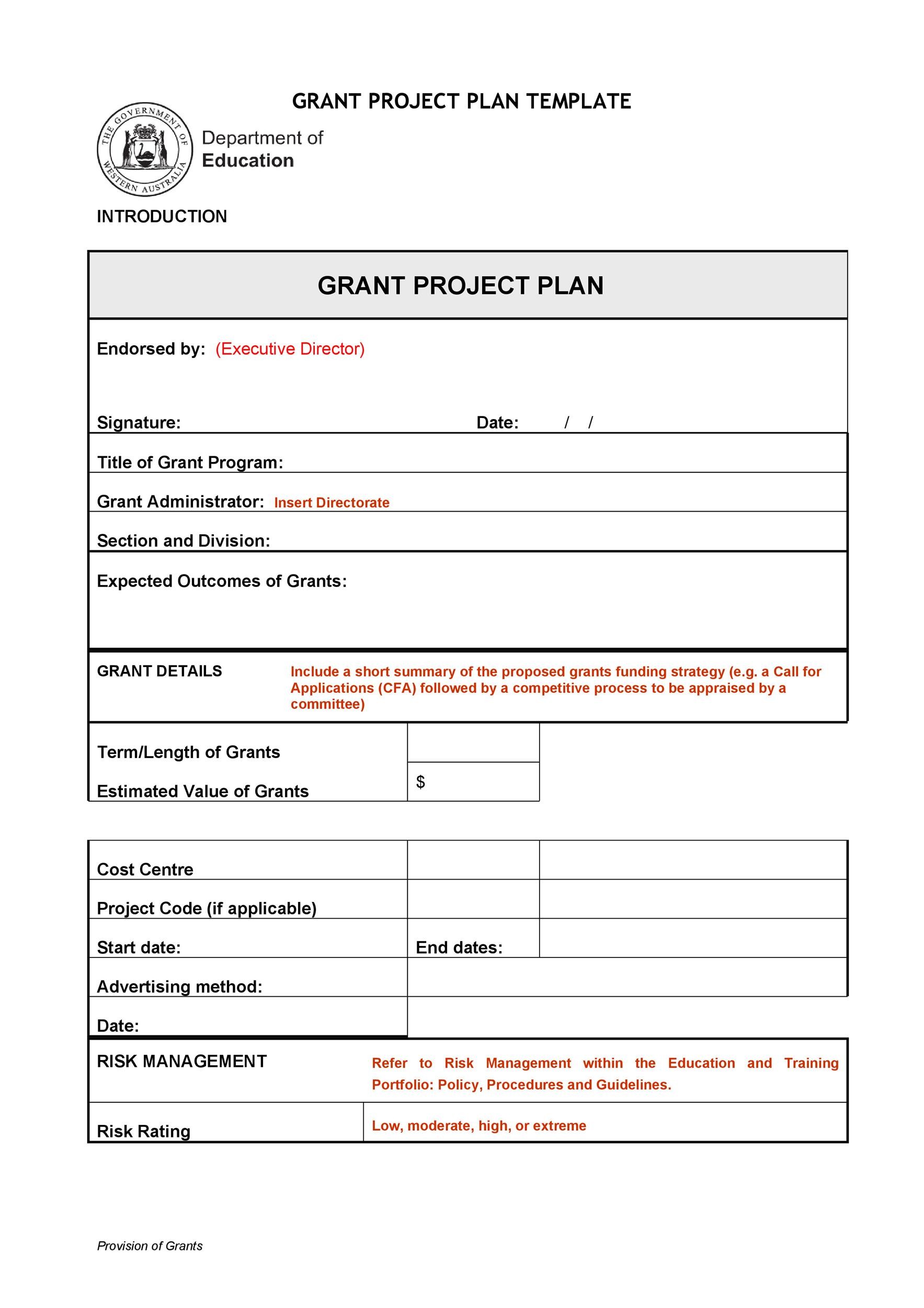 Free project planning template 17