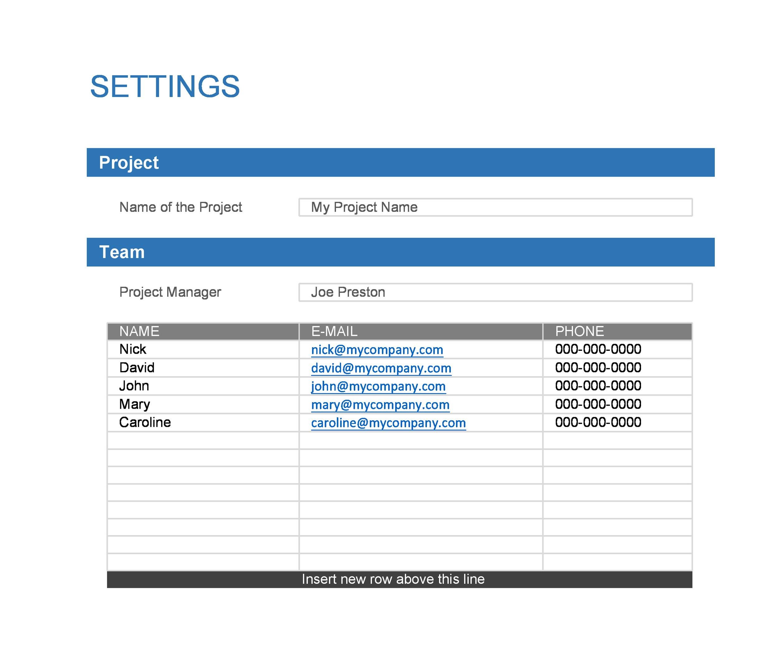 Free project planning template 31